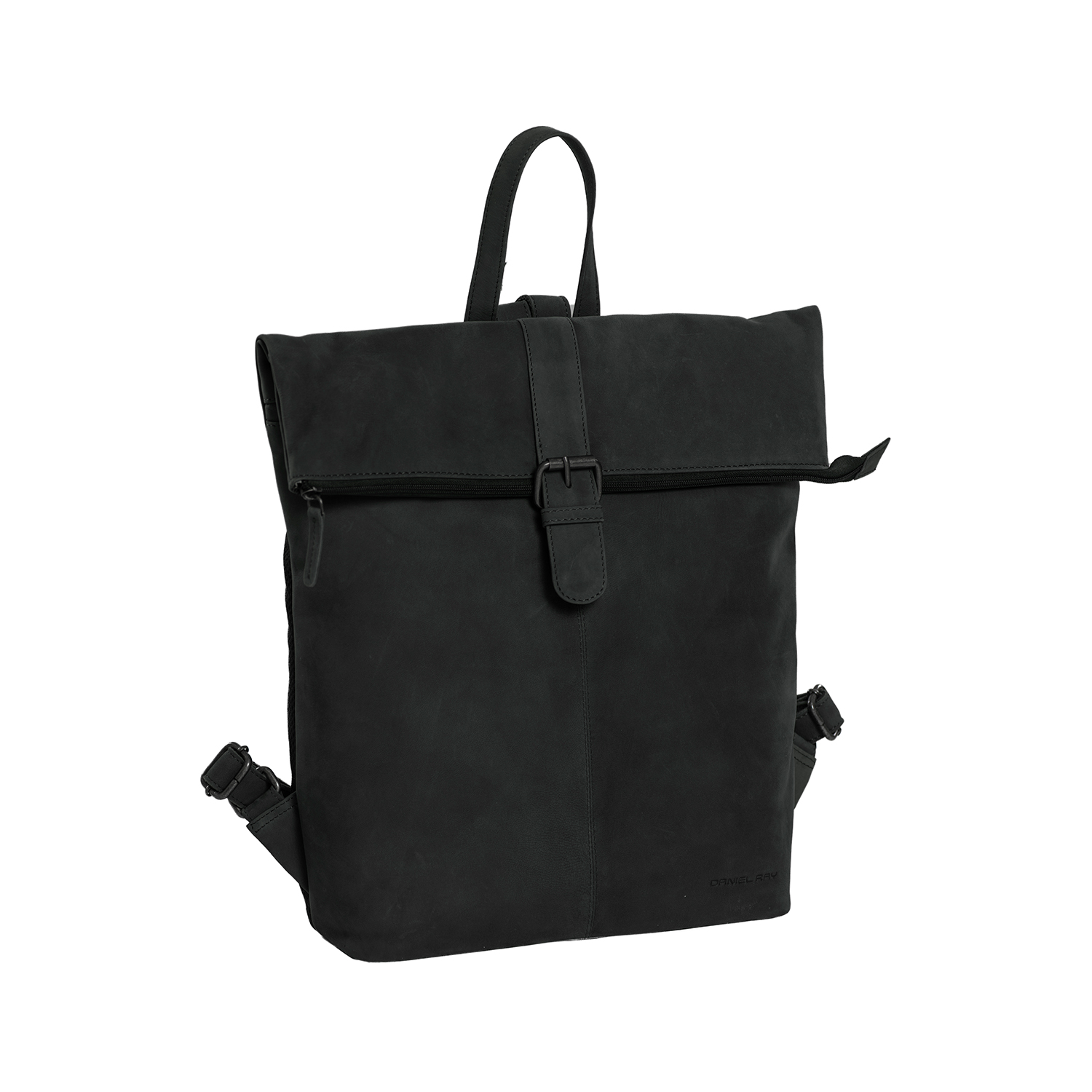 Daniel Ray Westminster - Leder Rolltop-Rucksack-Schwarz