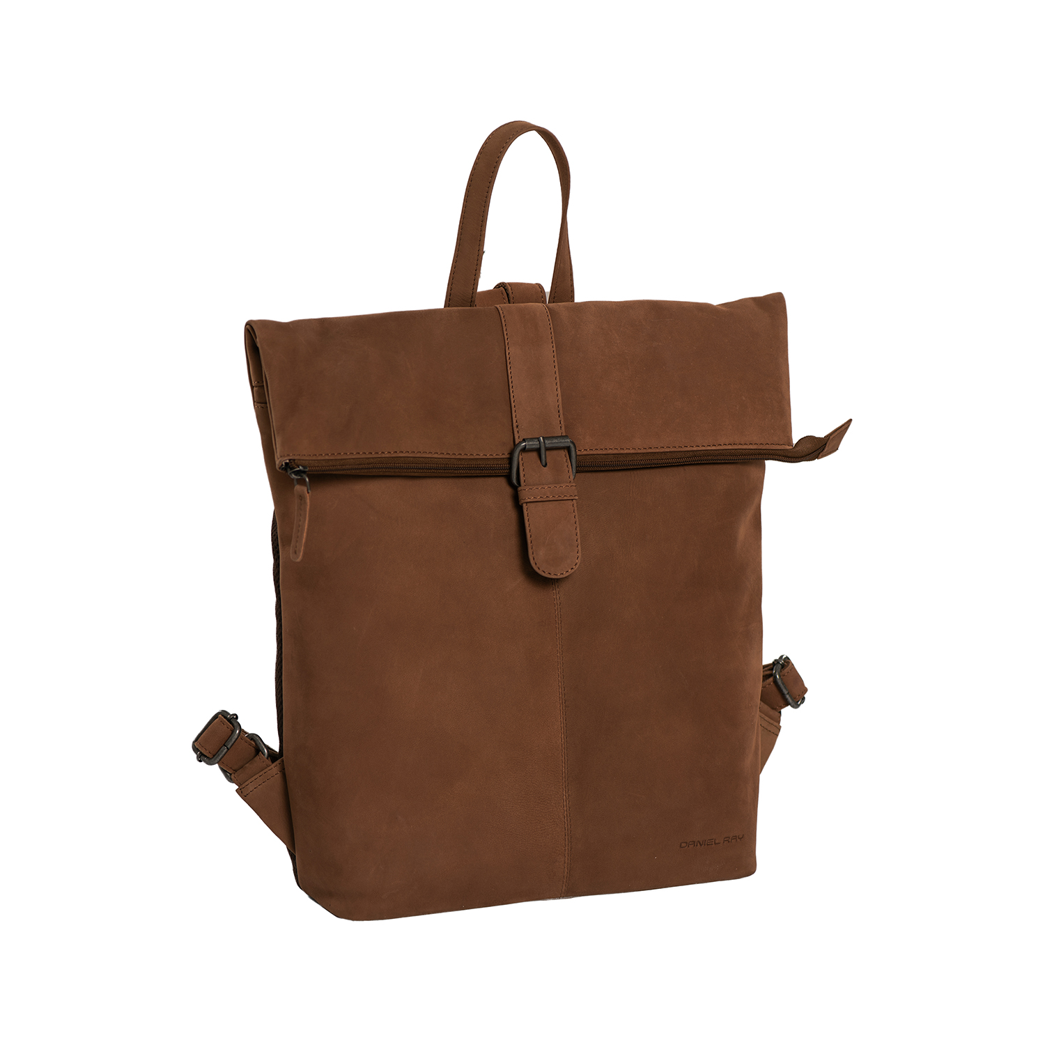 Daniel Ray Westminster - Leder Rolltop-Rucksack-Cognac
