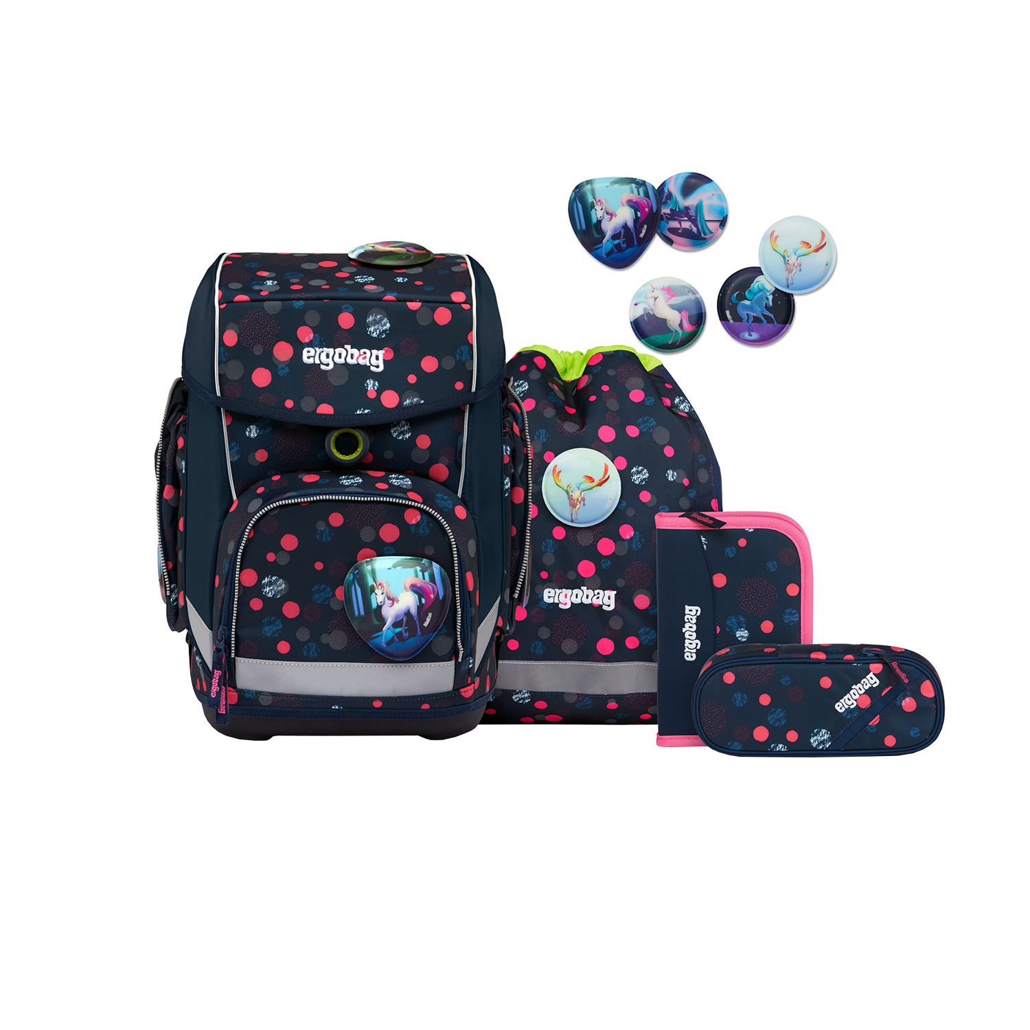 Ergobag Cubo Schulranzen Set 5-teilig 2.4-PhanBärsiewelt Glow