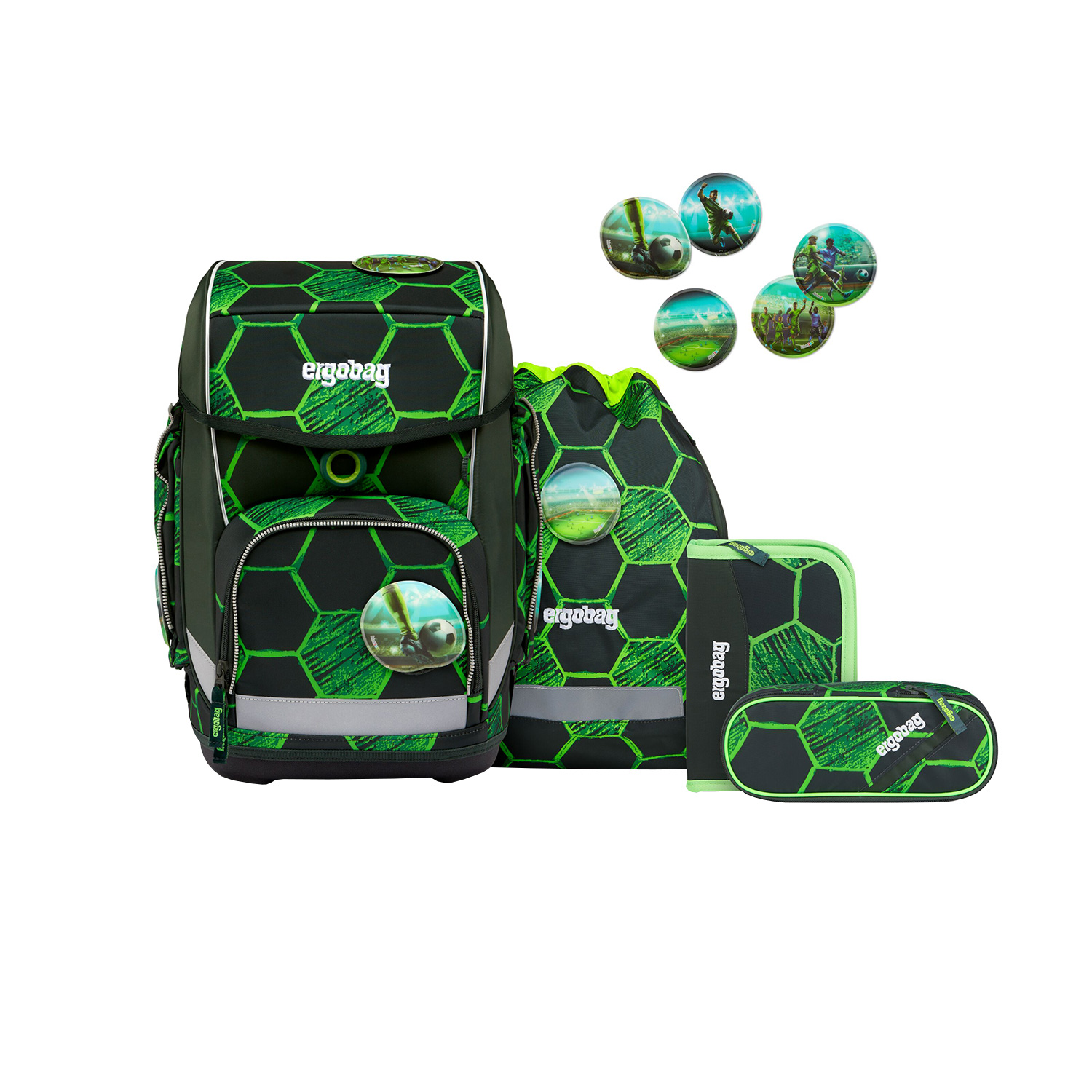 Ergobag Cubo Schulranzen Set 5-teilig 2.4-VolltreffBär