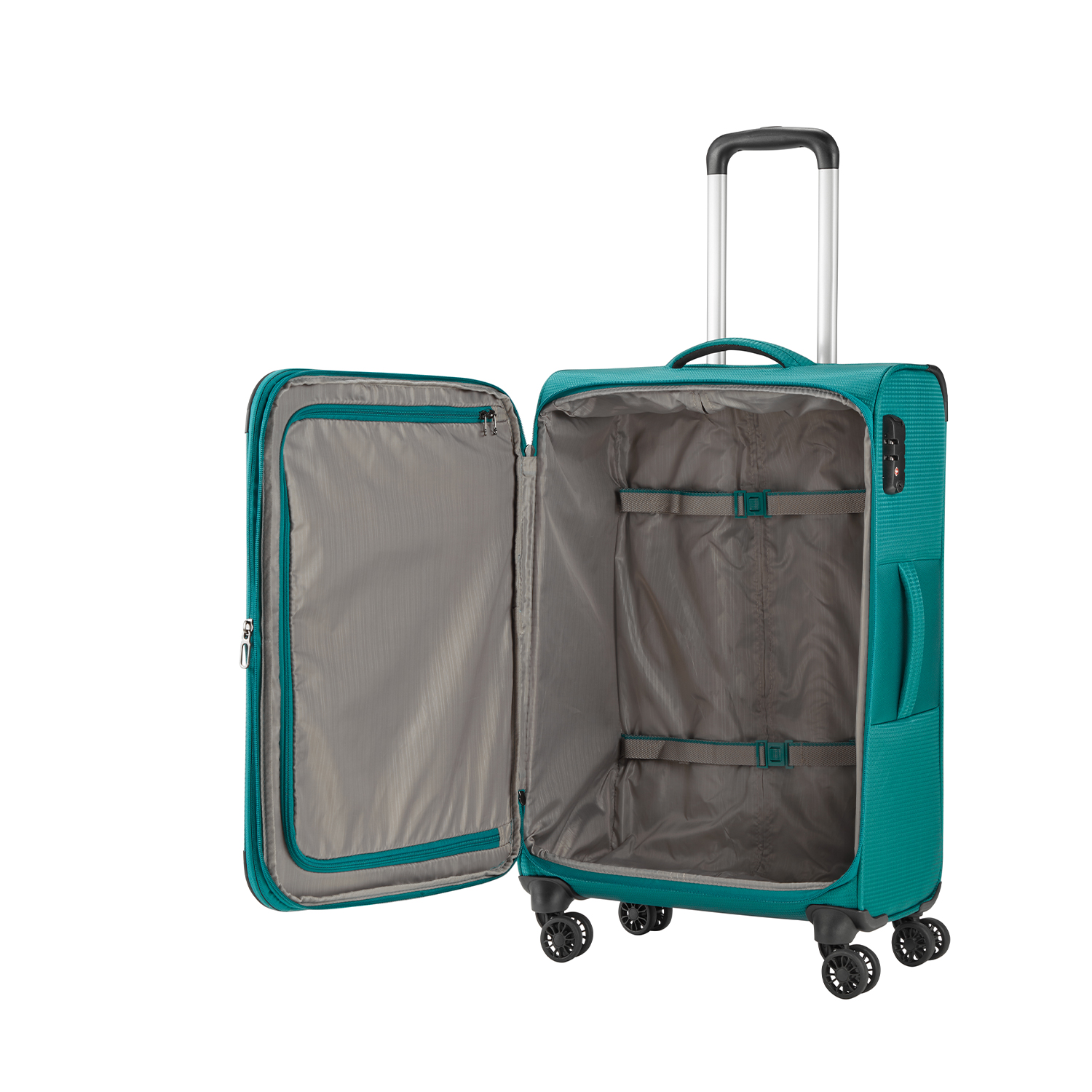 Travelite Seaside - 4-Rollen Trolley M-Petrol