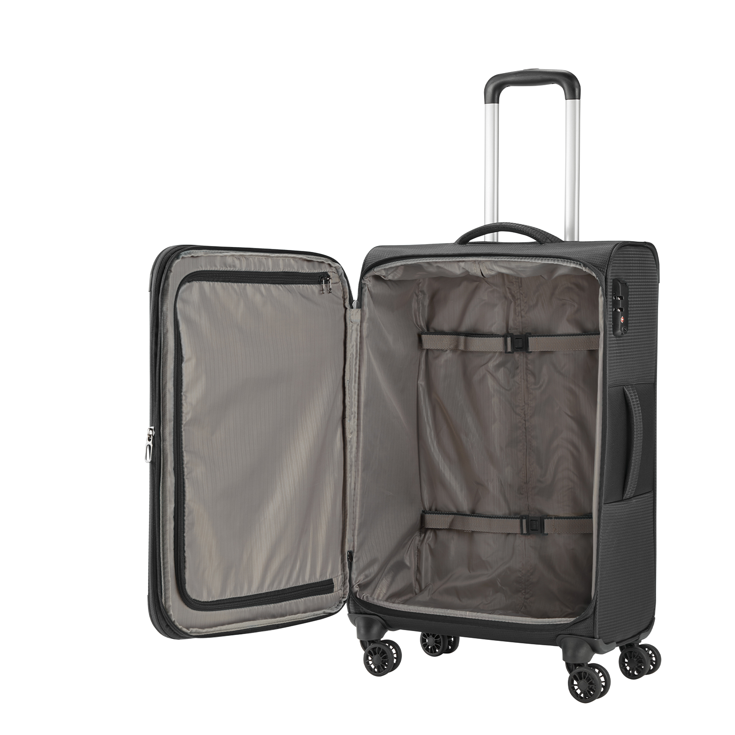 Travelite Seaside - 4-Rollen Trolley M-Schwarz