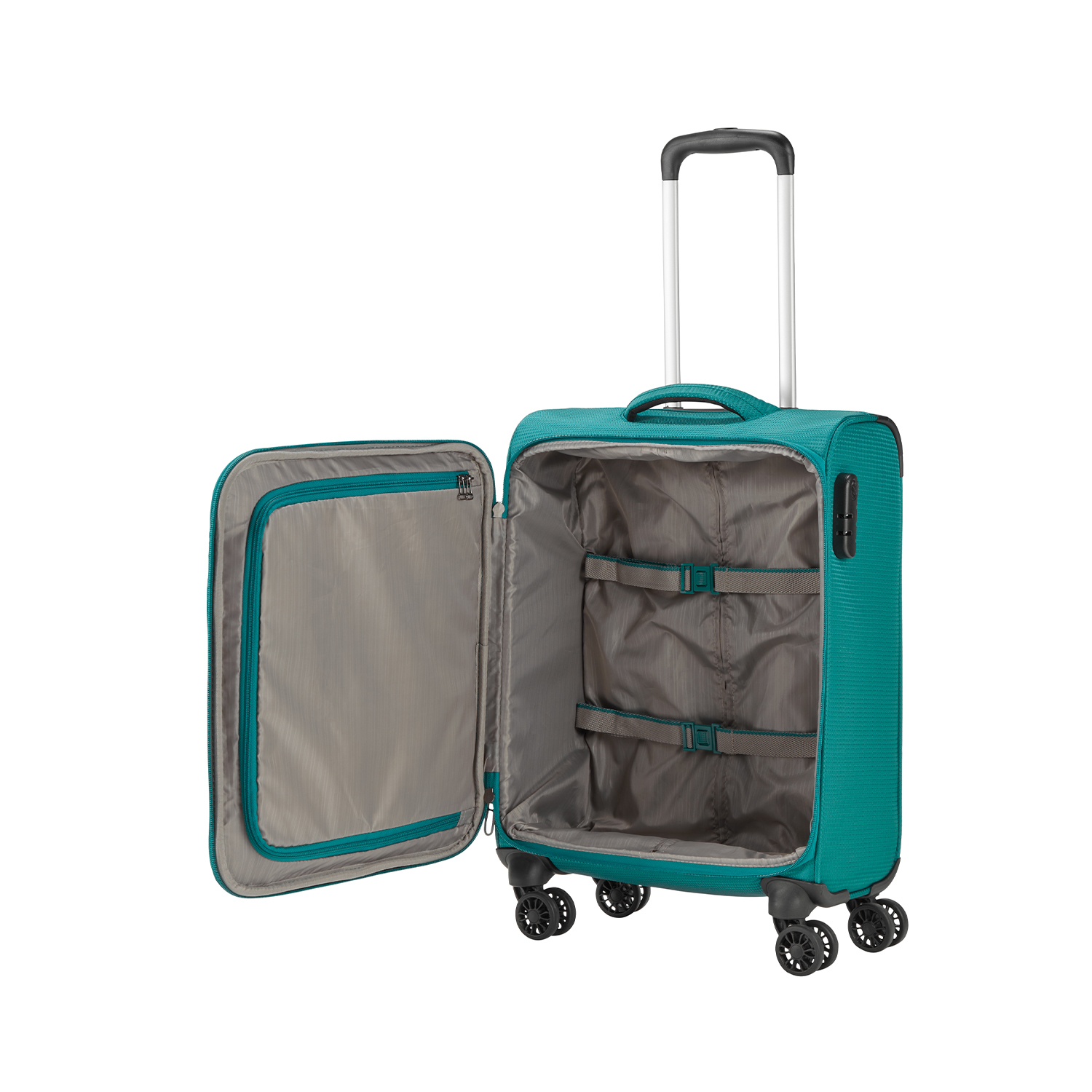 Travelite Seaside - 4-Rollen Bordtrolley S-Petrol