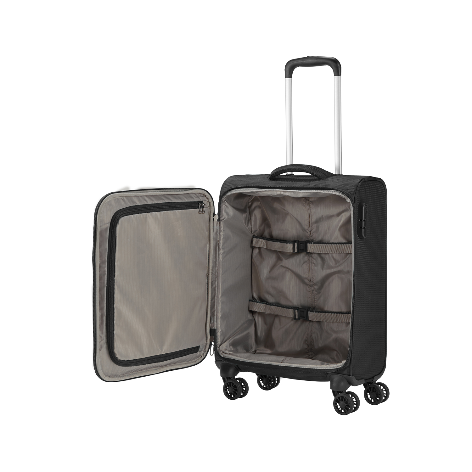 Travelite Seaside - 4-Rollen Bordtrolley S-Schwarz