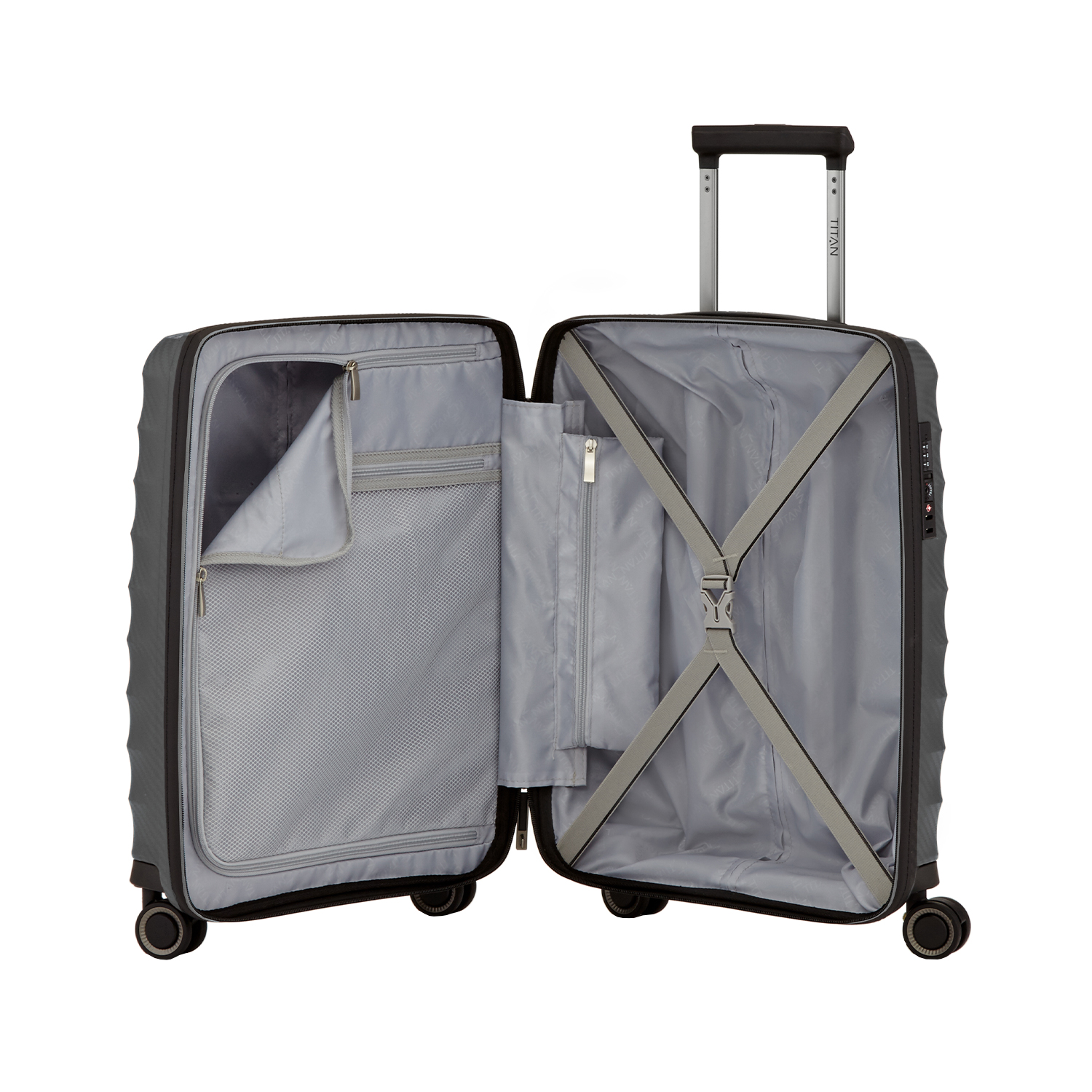Titan Highlight S - 4 Rollen Bordtrolley-Anthrazit Metallic