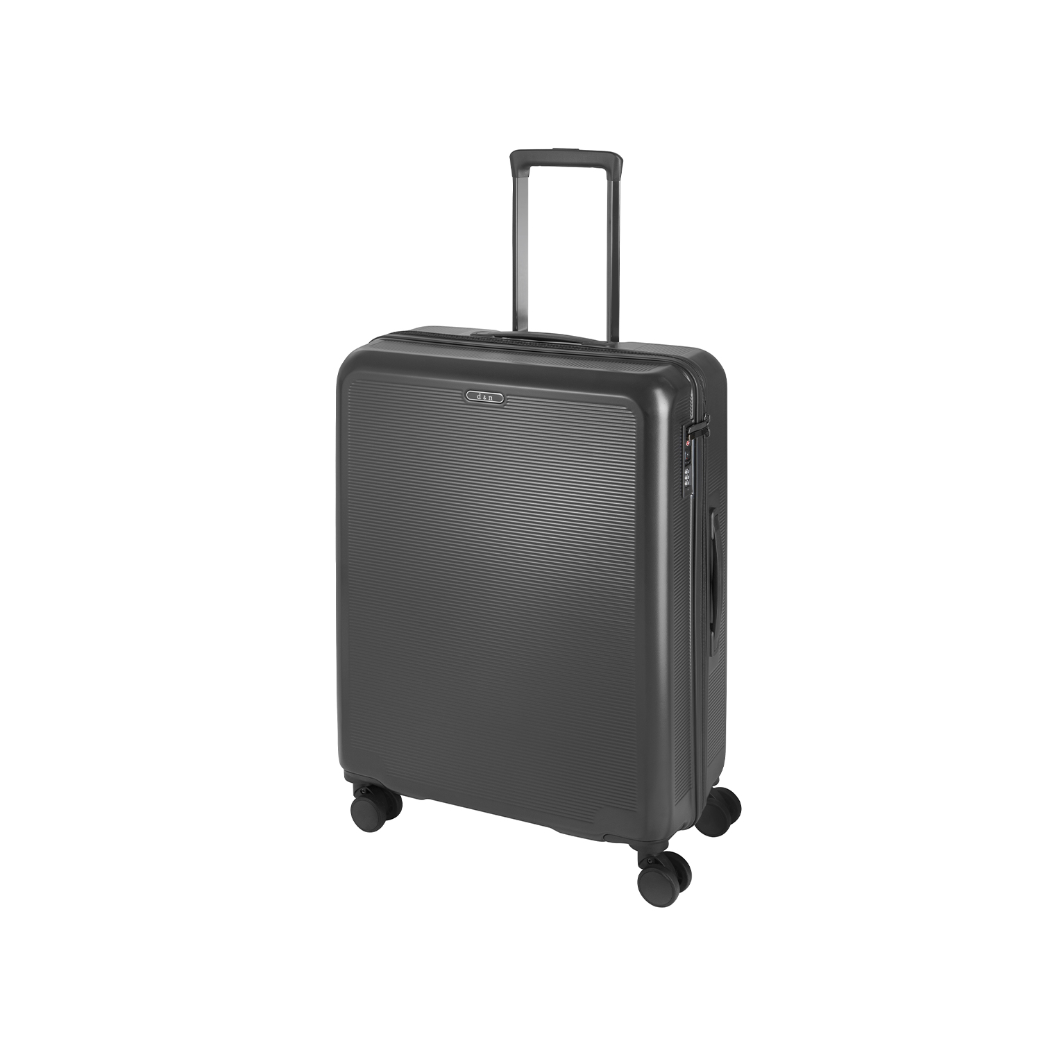 D&N Lederwaren Travel Line 2500 - 4-Rollen Trolley 79-Grau