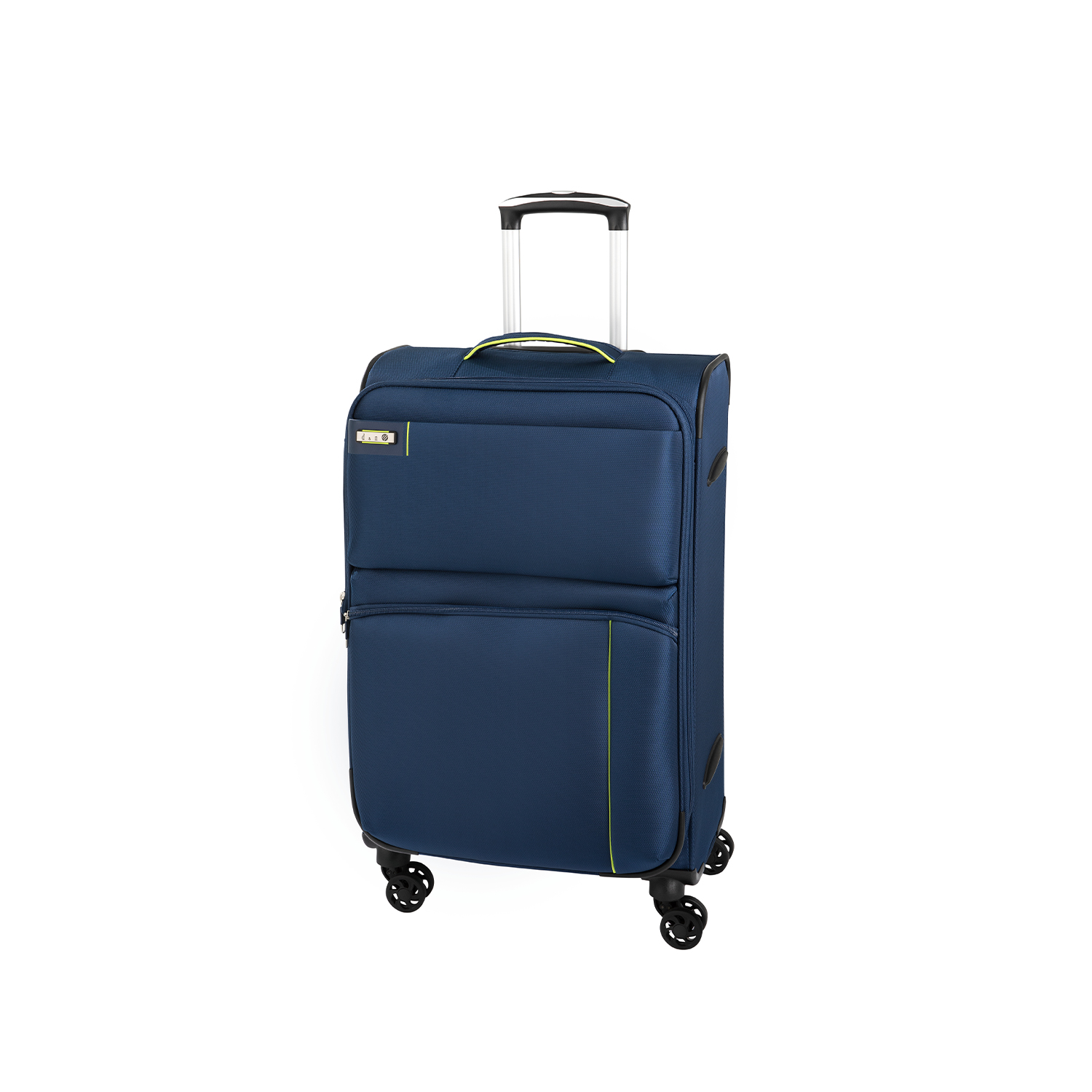 D&N Lederwaren Travel Line 6704 - 4-Rollen Trolley L 75cm EXP-Blau