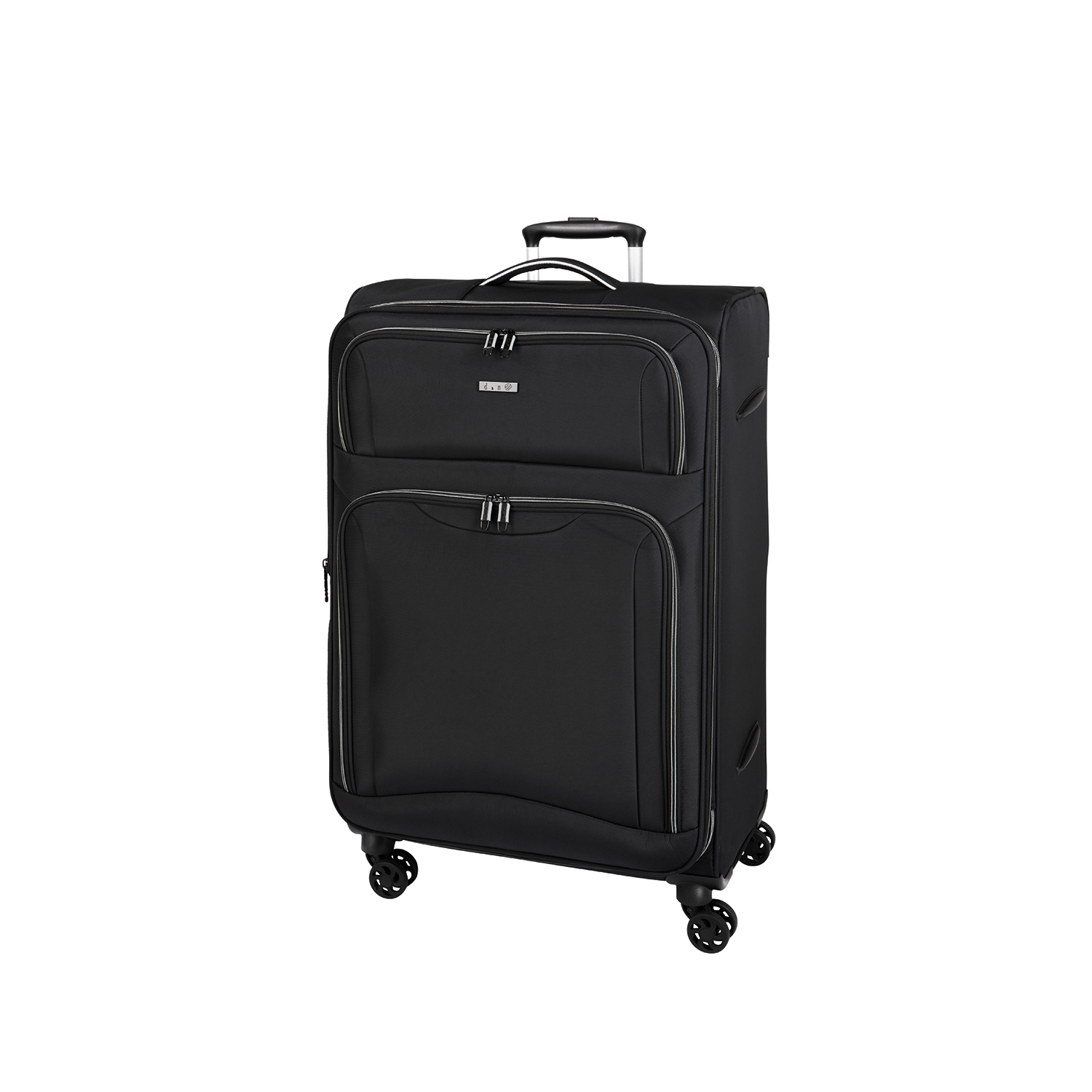 D&N Lederwaren Travel Line 9204 - 4 Rollen Trolley 76cm-Schwarz