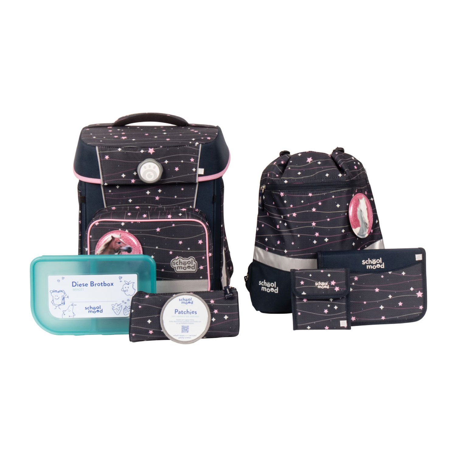 School Mood Champion Maxx - 7-teiliges Schulranzenset-Ella. Pony