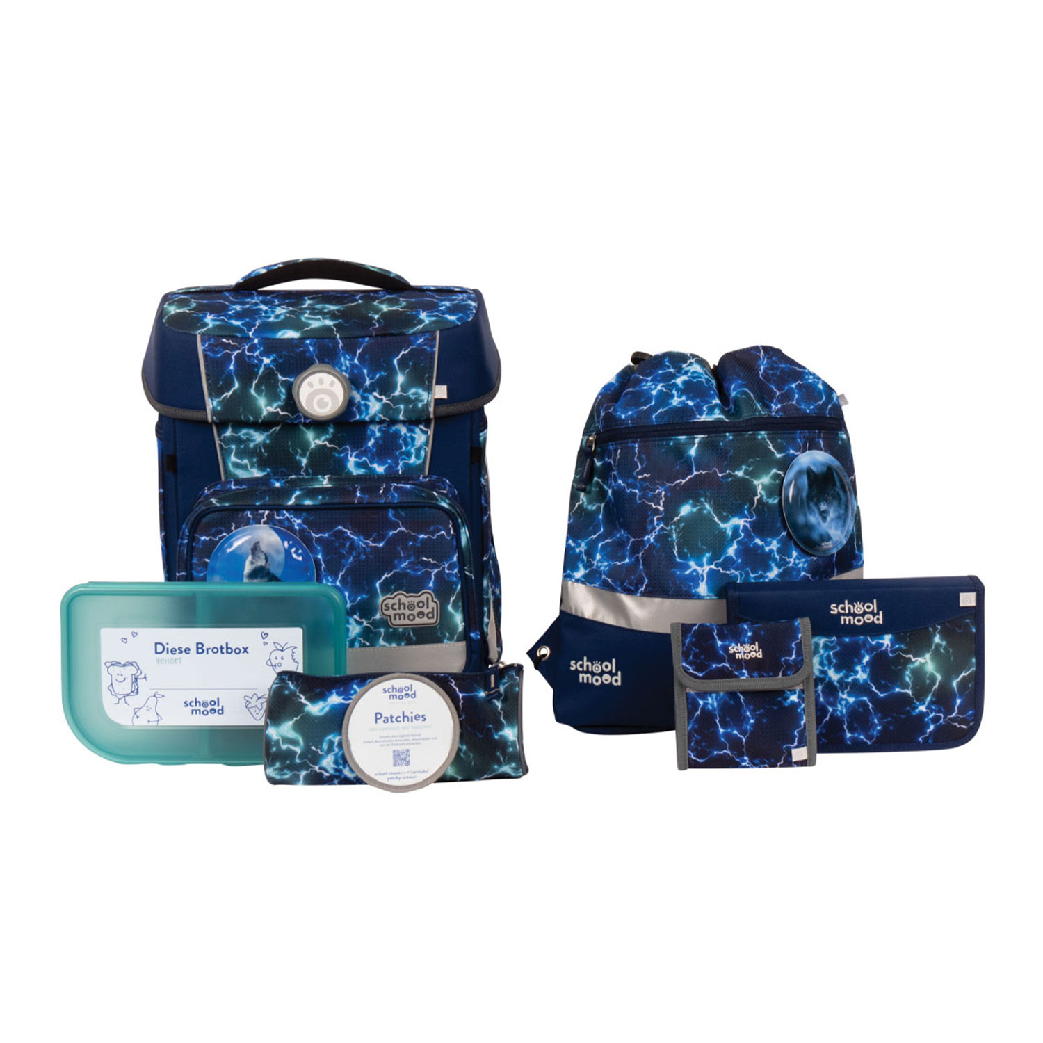 School Mood Champion Maxx - 7-teiliges Schulranzenset-Felix. Wolf