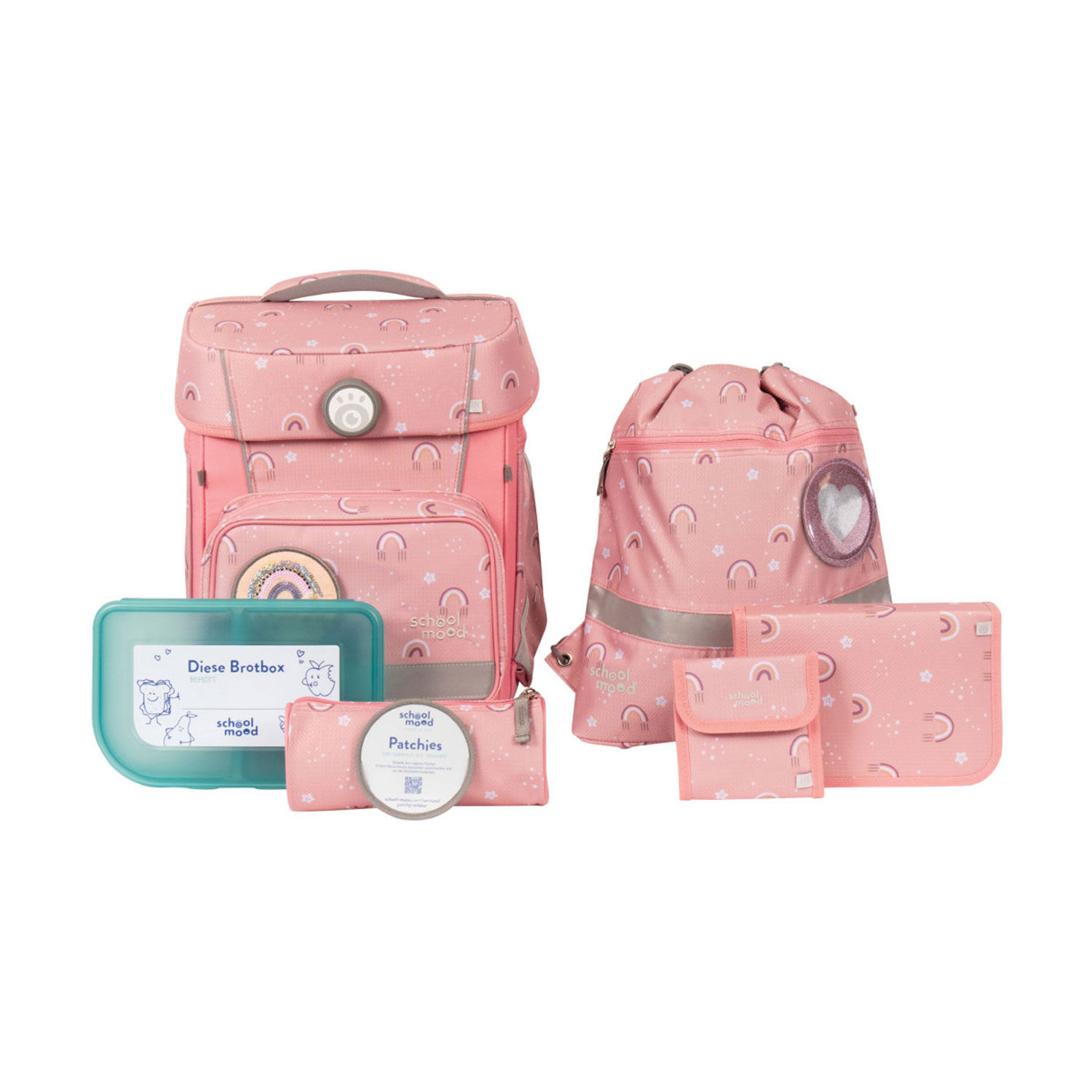 School Mood Champion Maxx - 7-teiliges Schulranzenset-Rainbow ( Nordic Collection)
