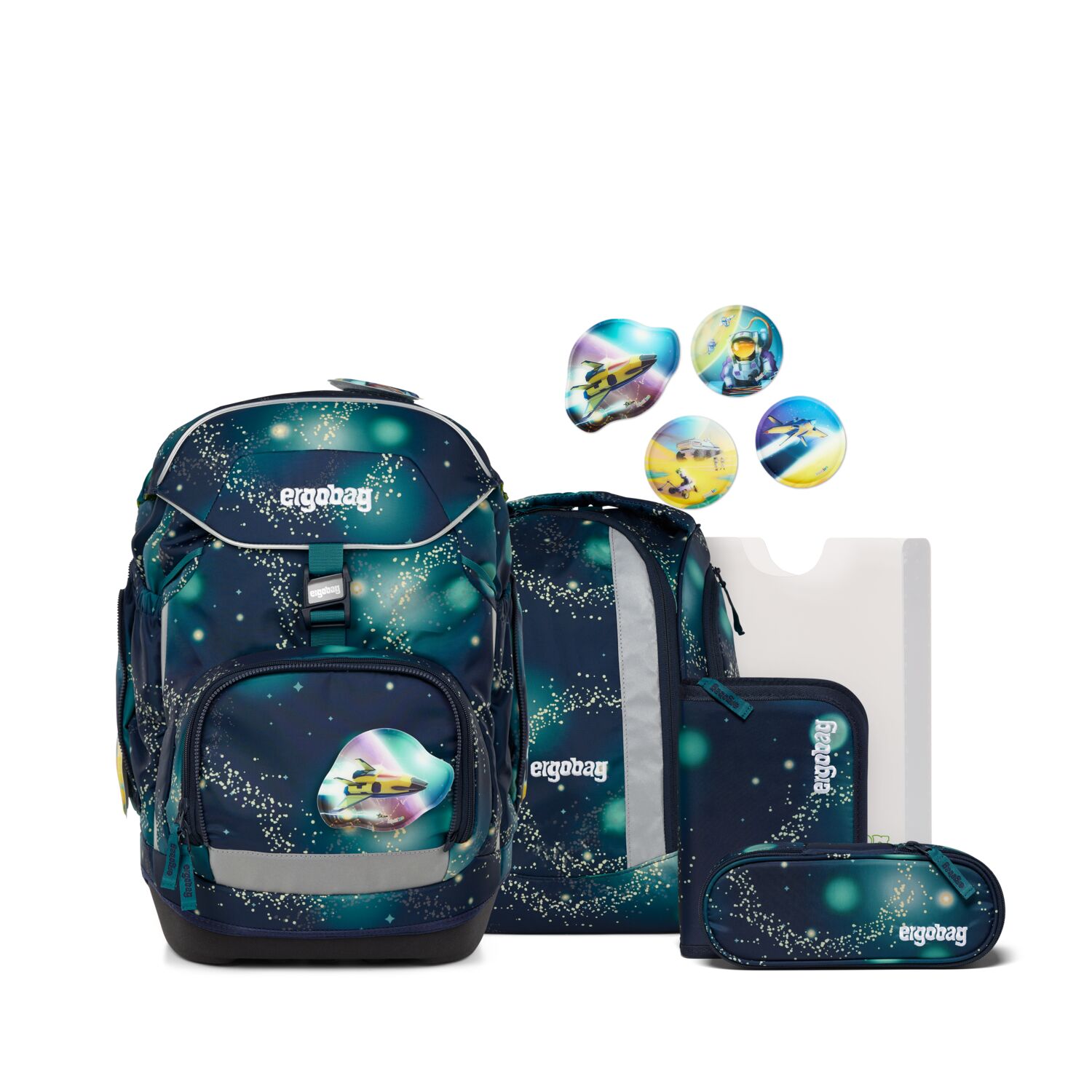 Ergobag Pack Schulrucksack Set 6-teilig-RaumfahrBär