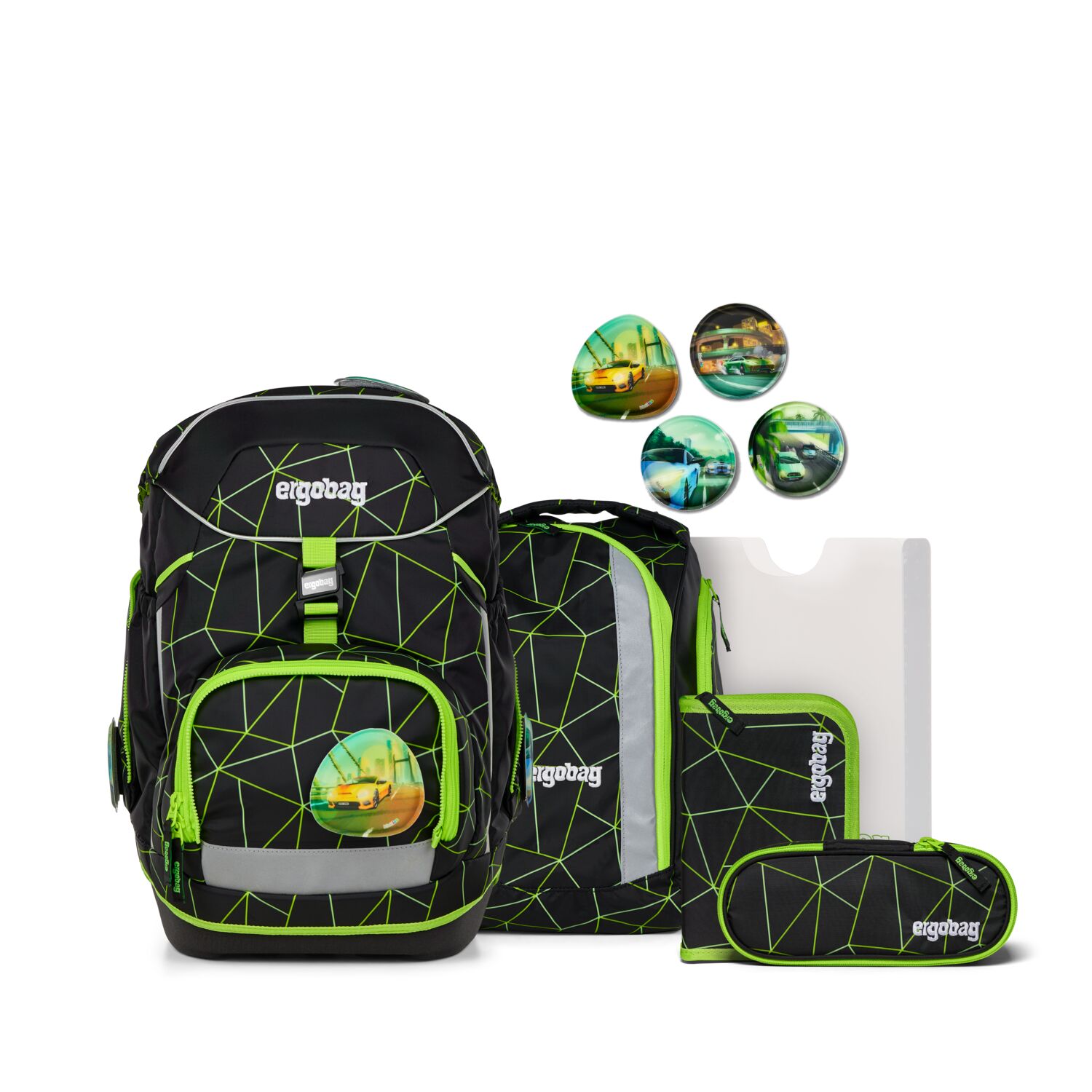 Ergobag Pack Schulrucksack Set 6-teilig-CyBär Race