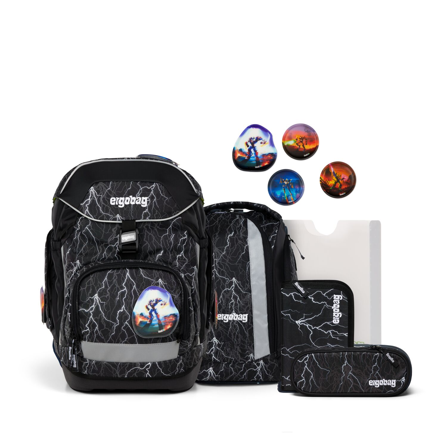 Ergobag Pack Schulrucksack Set 6-teilig-Super ReflektBär