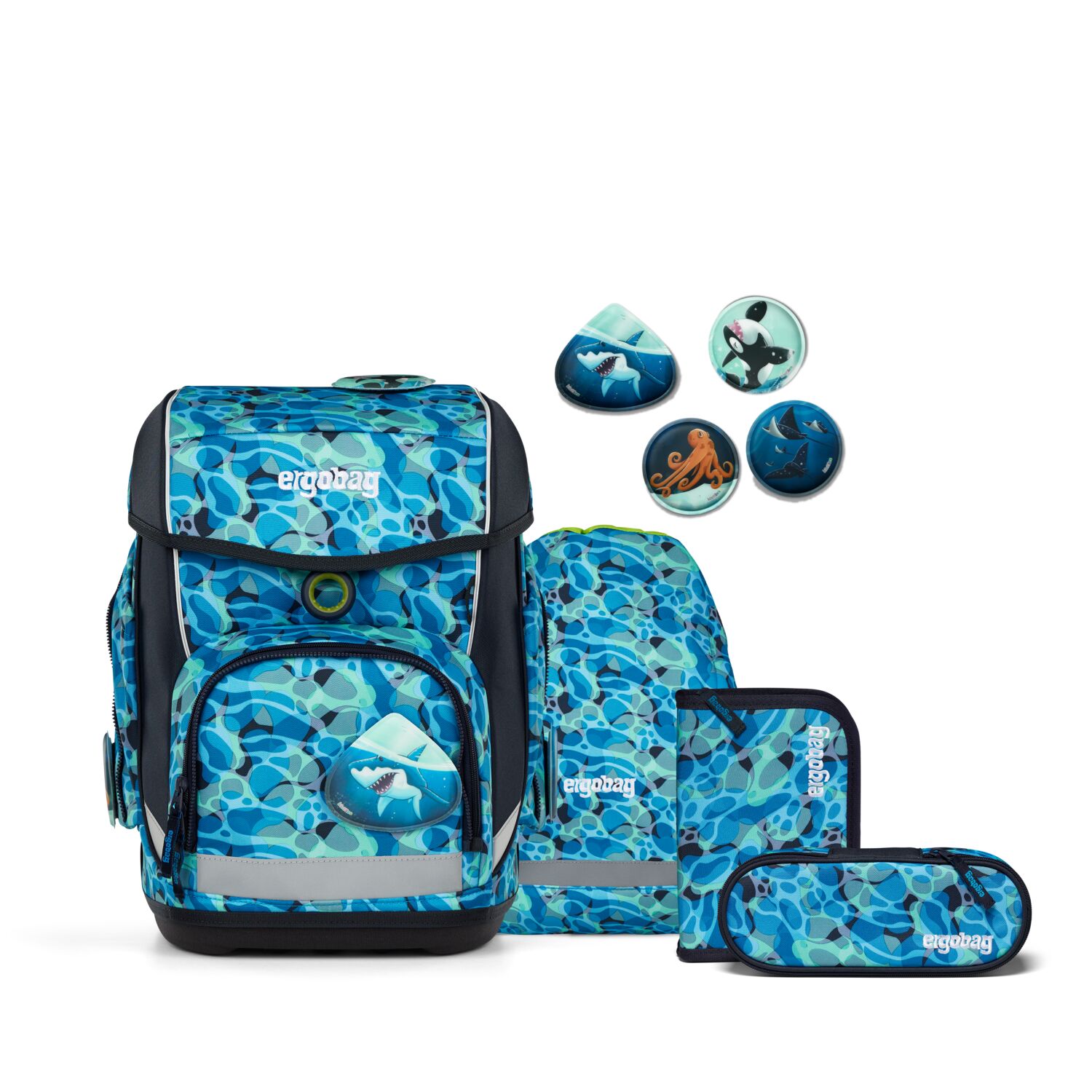 Ergobag Cubo Schulranzen Set 5-teilig-AbtauchBär