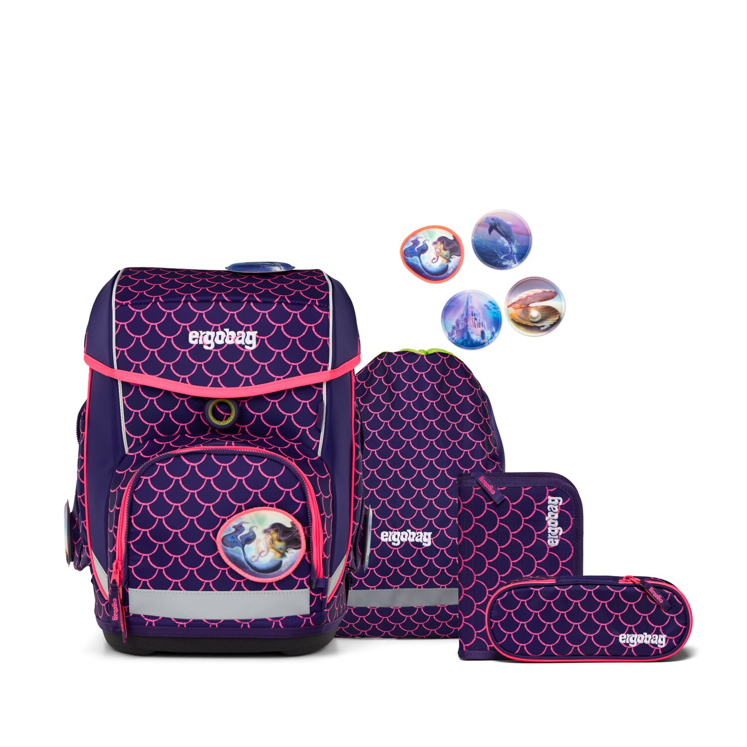 Ergobag Cubo Schulranzen Set 5-teilig-PerlentauchBär