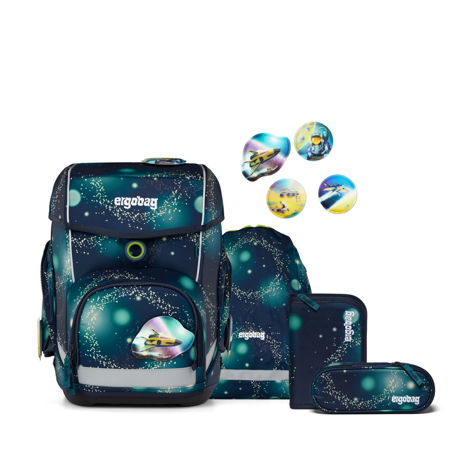 Ergobag Cubo Schulranzen Set 5-teilig-RaumfahrBär