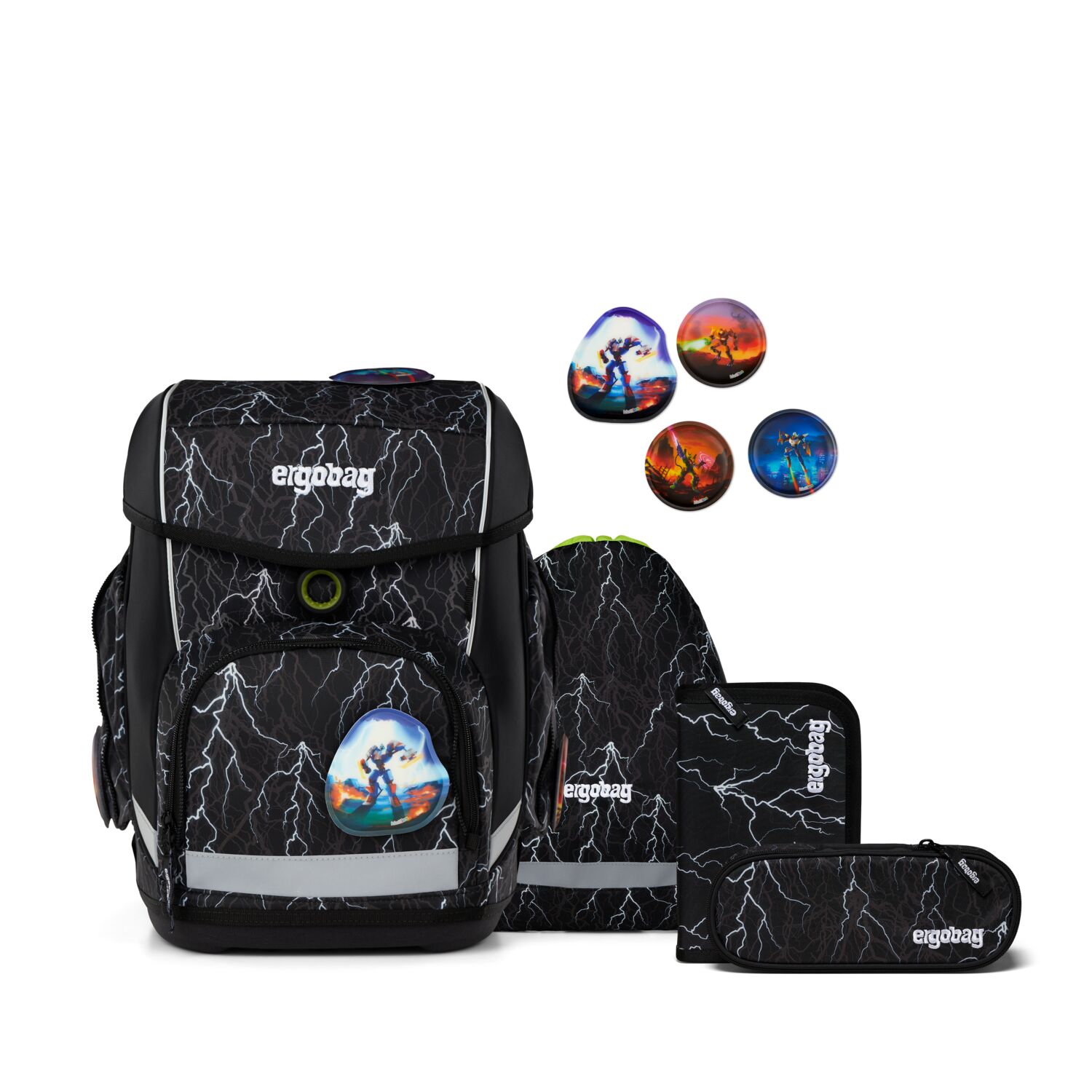 Ergobag Cubo Schulranzen Set 5-teilig-Super ReflektBär
