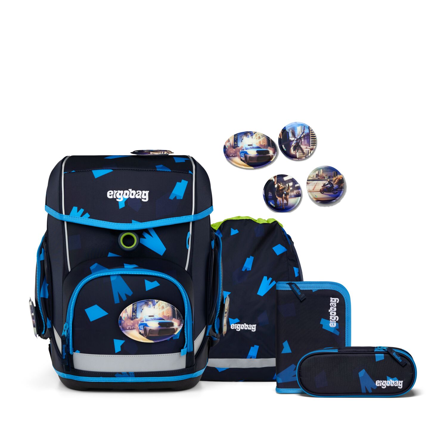 Ergobag Cubo Schulranzen Set 5-teilig-VerfolgBärjagd