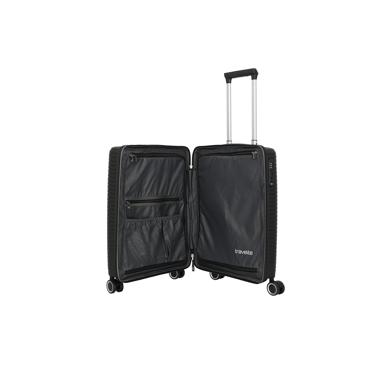 Travelite Orbita 4-Rollen Bordtrolley S-Schwarz