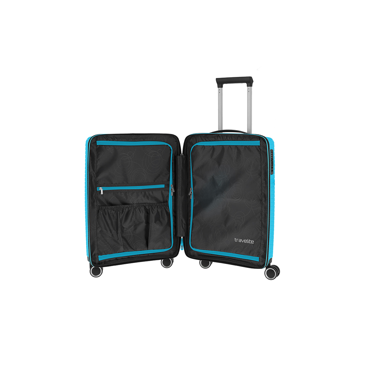 Travelite Orbita 4-Rollen Bordtrolley S-Türkis