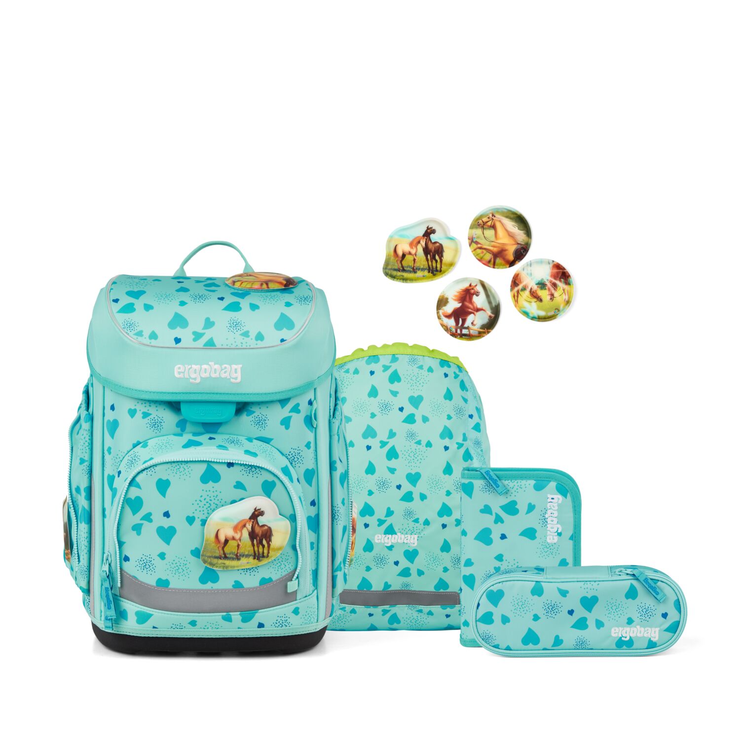 Ergobag Cubo Schulranzen Set 5-teilig-ReitBärtraum