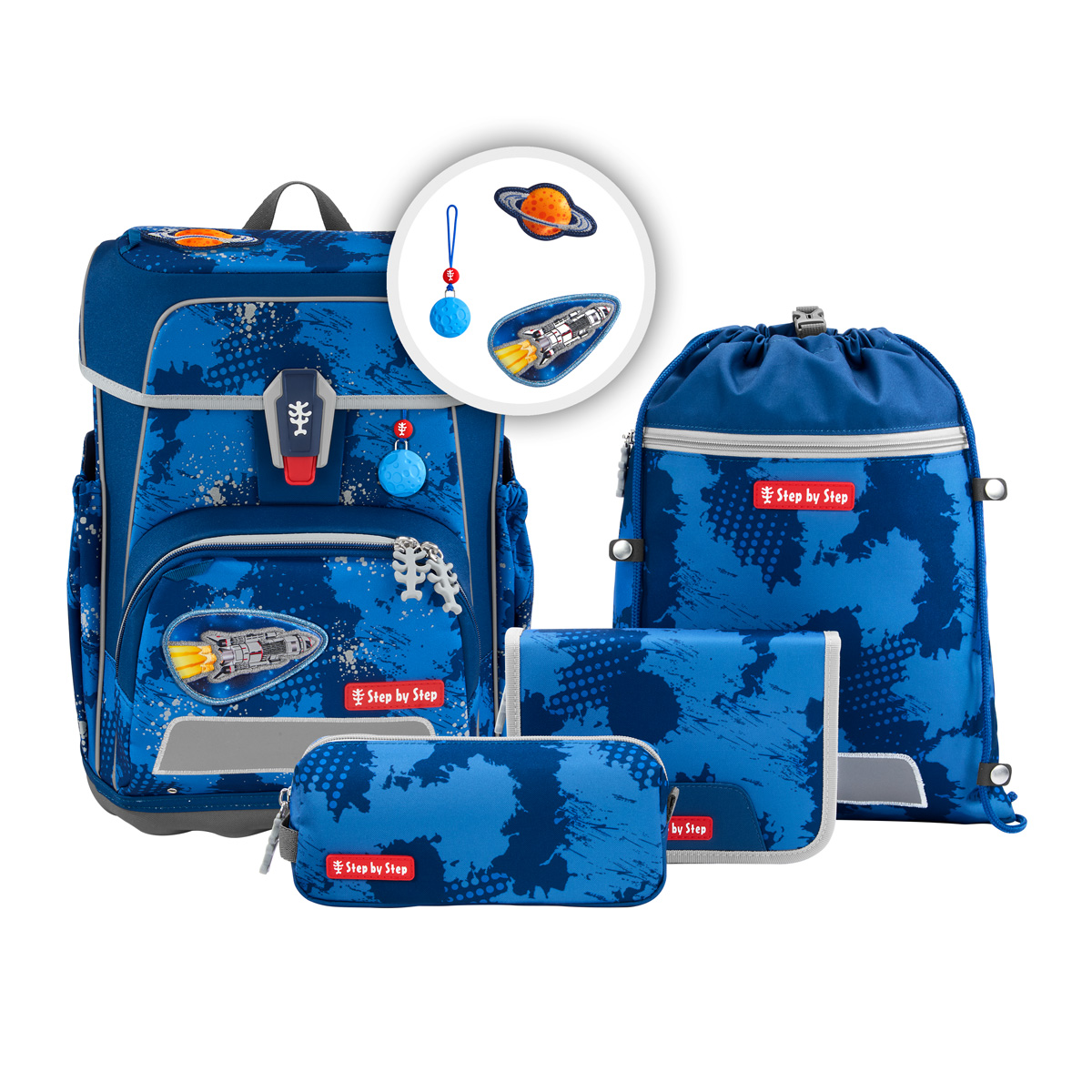 Step by Step Cloud Reflect Schulranzen-Set 5-teilig-Rocket Novo