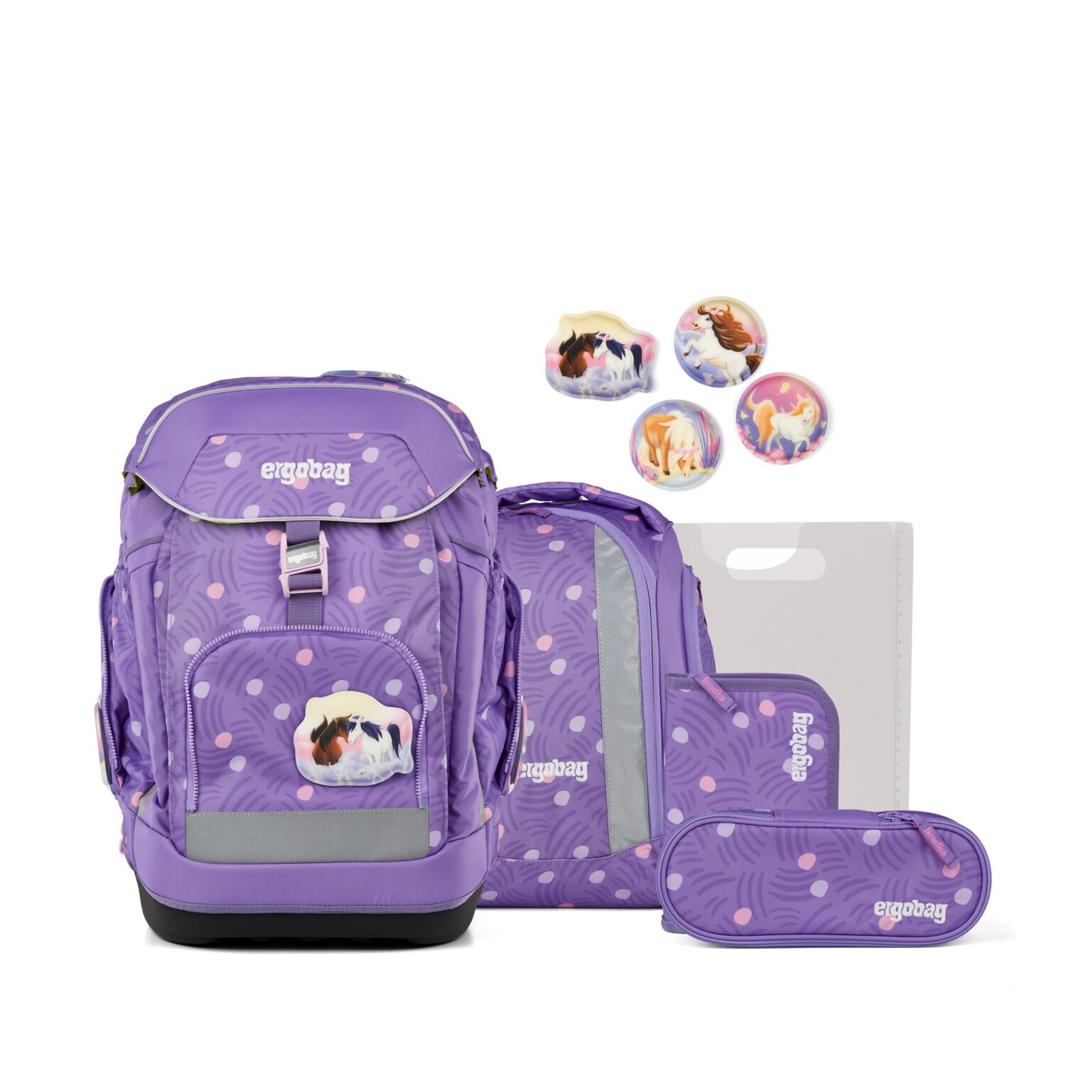 Ergobag Maxi Schulrucksack-Set 6-teilig-PonyBäradies