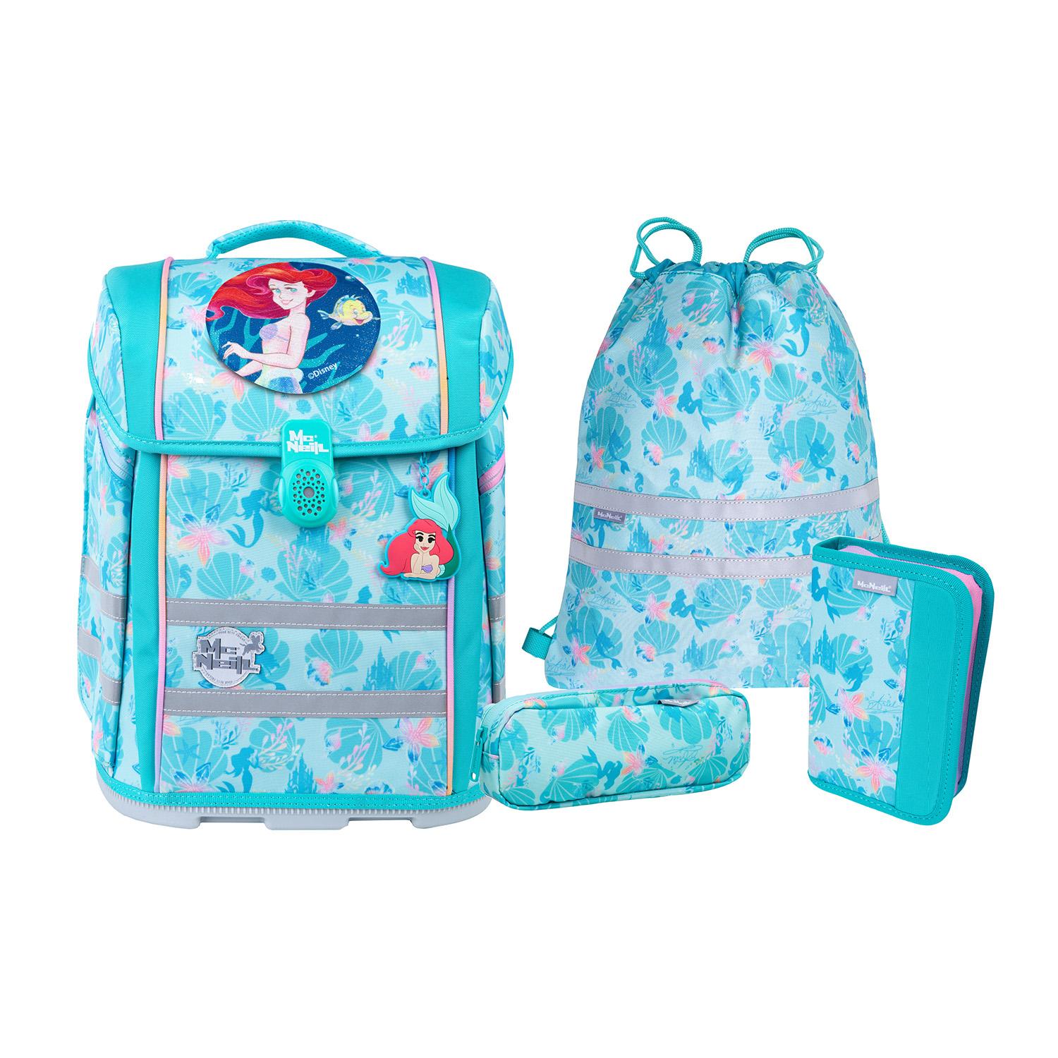 McNeill Perfecto Disney Schulranzen Set 5-teilig-Disney Arielle