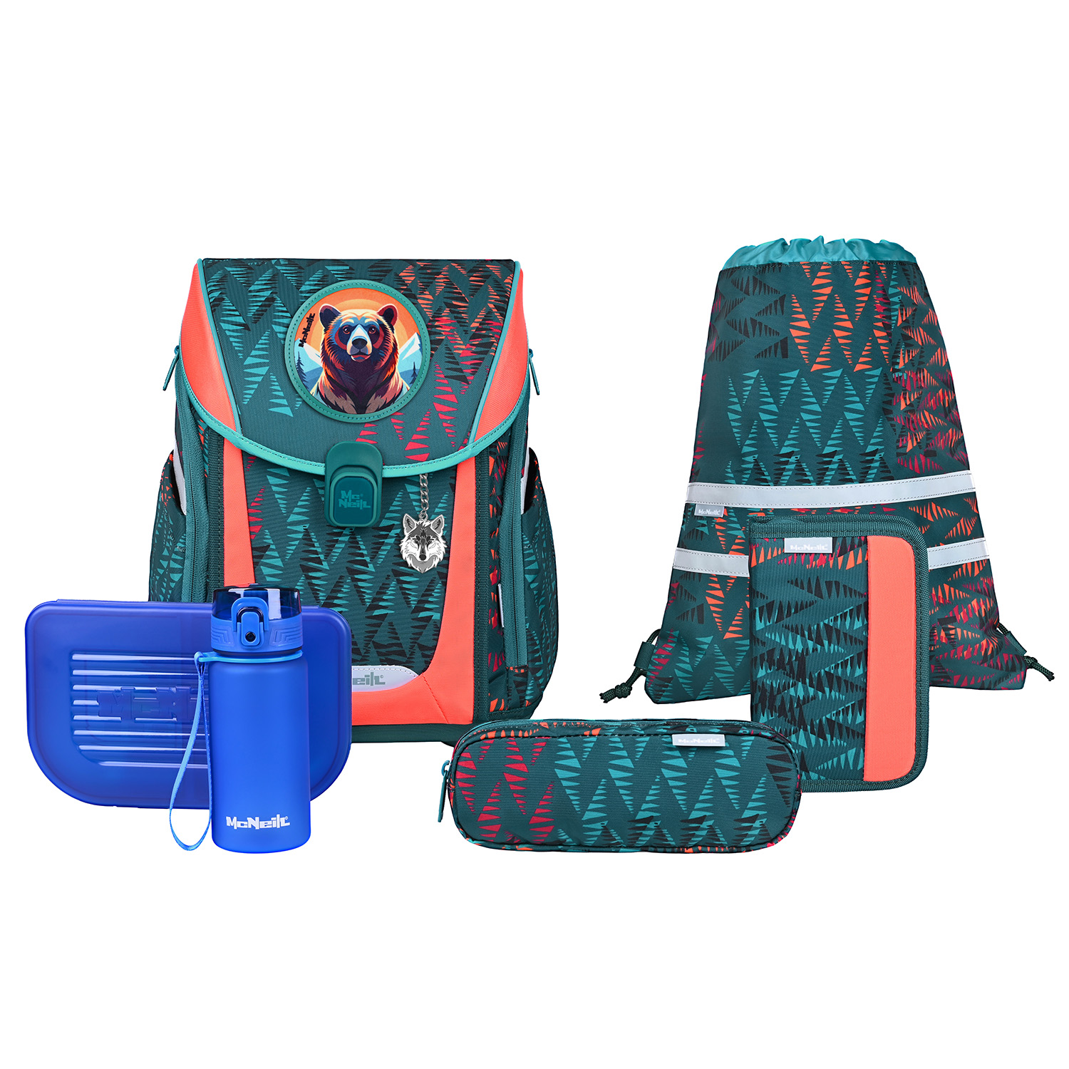 McNeill Primo Schulranzen-Set 9-teilig-Bear