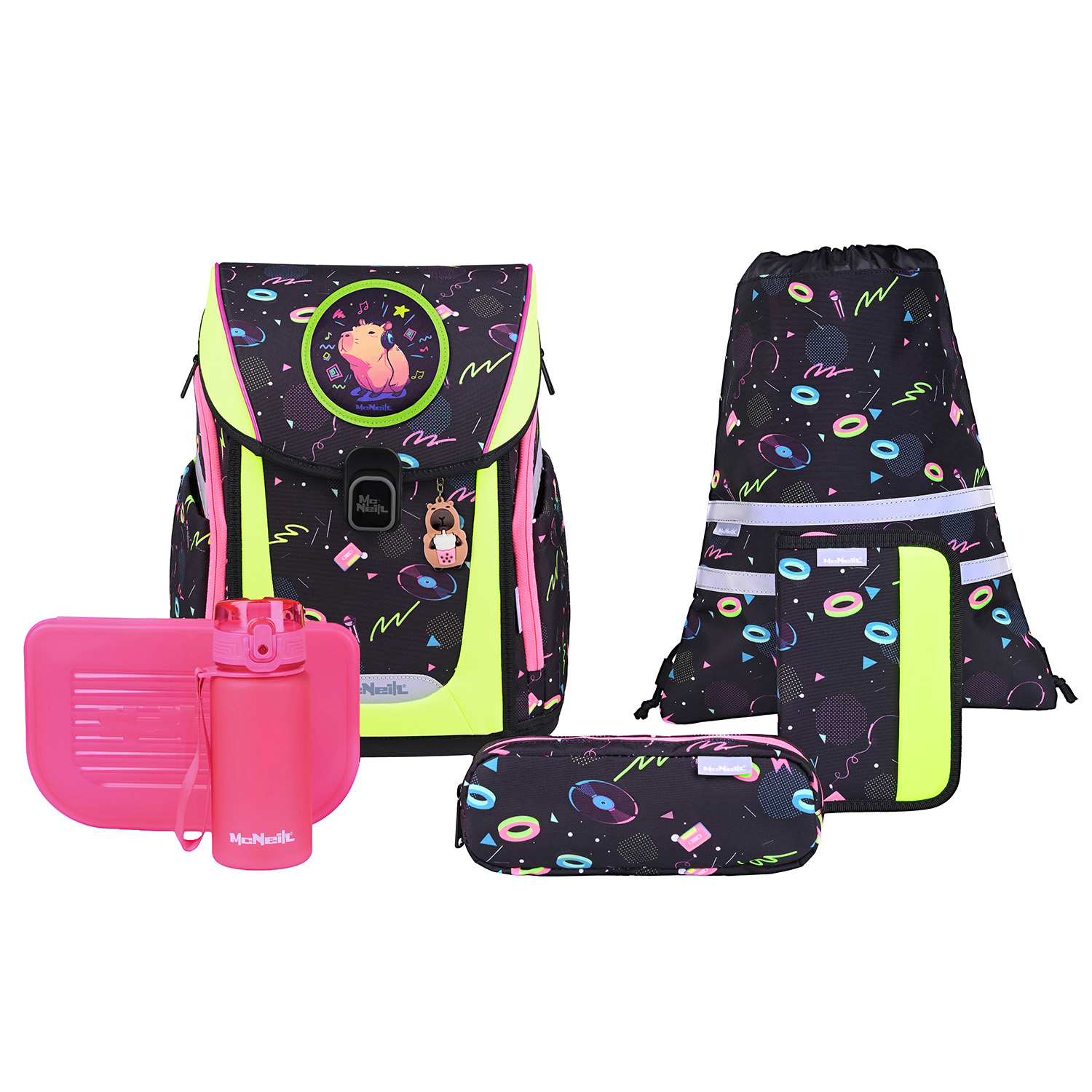 McNeill Primo Schulranzen-Set 9-teilig-Capybar