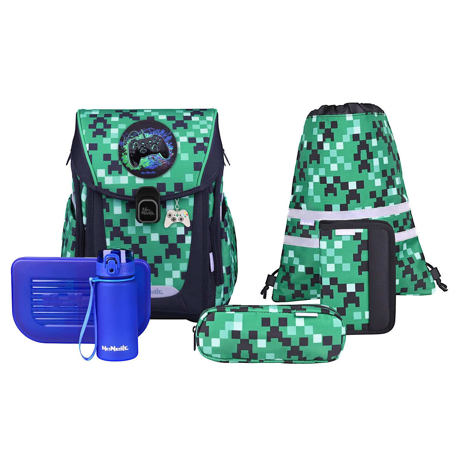 McNeill Primo Schulranzen-Set 9-teilig-Game Zone