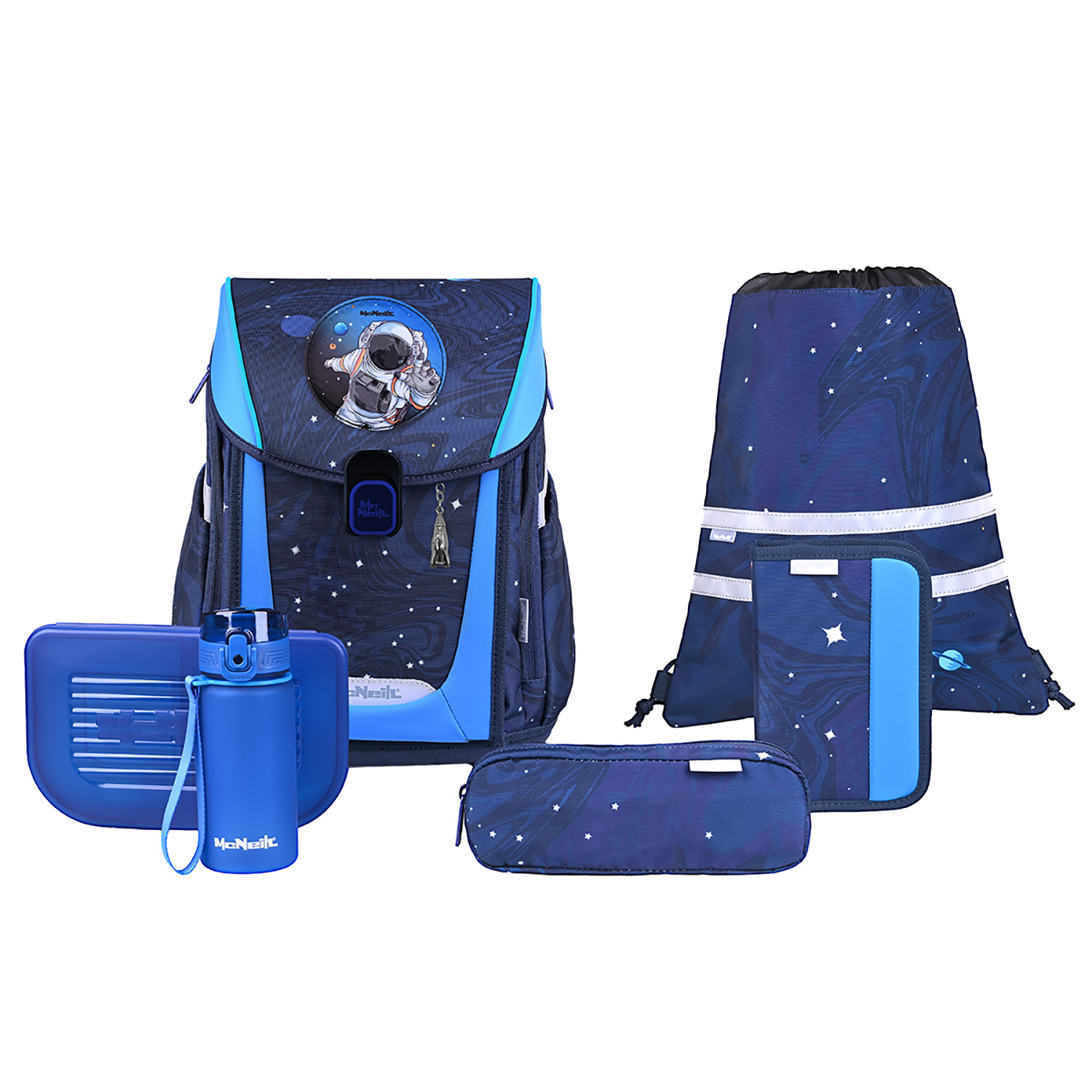 McNeill Primo Schulranzen-Set 9-teilig-Space