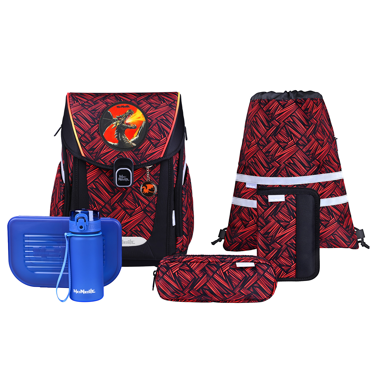 McNeill Primo Schulranzen-Set 9-teilig-Zack
