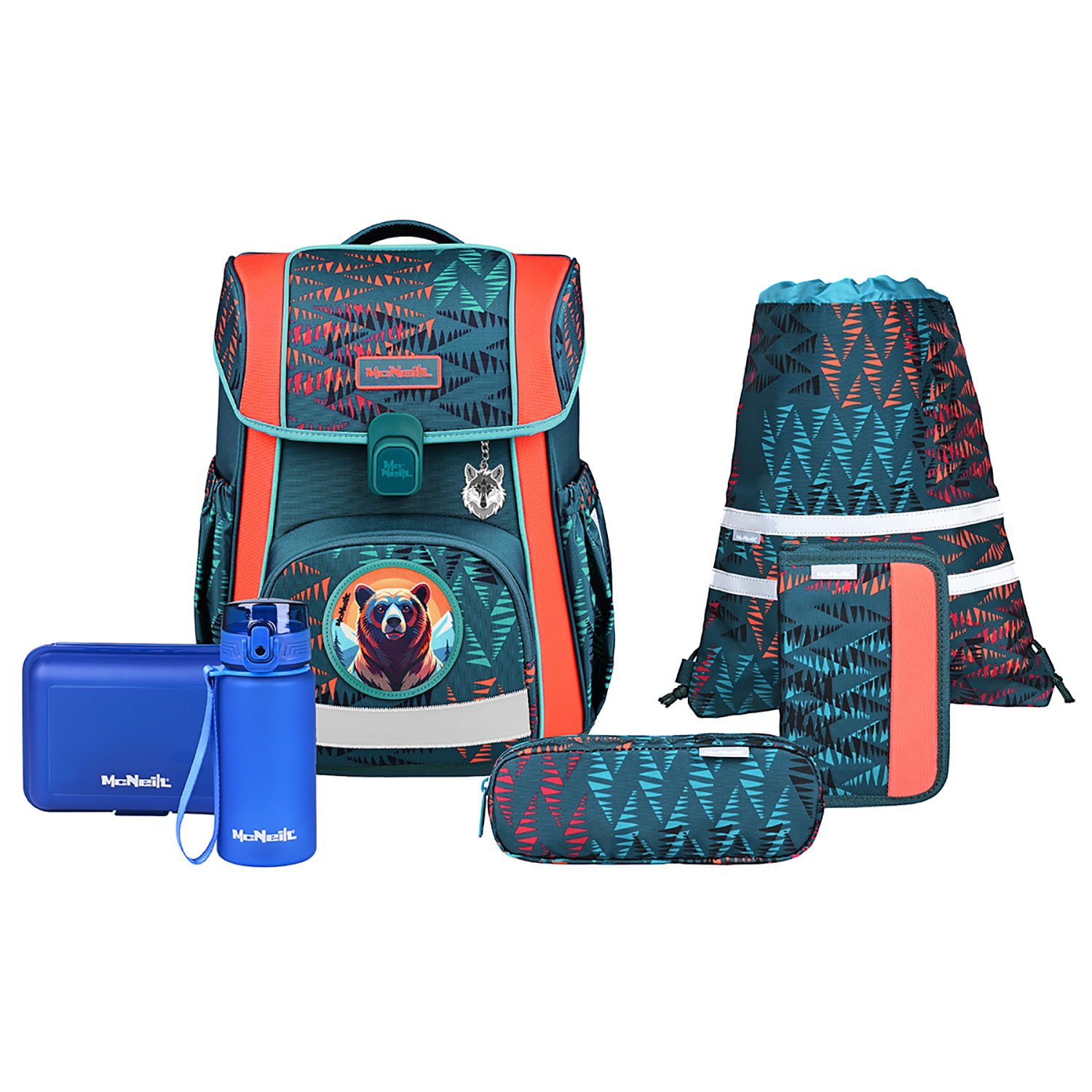 McNeill Bravo Schulranzen-Set 9-teilig-Bear