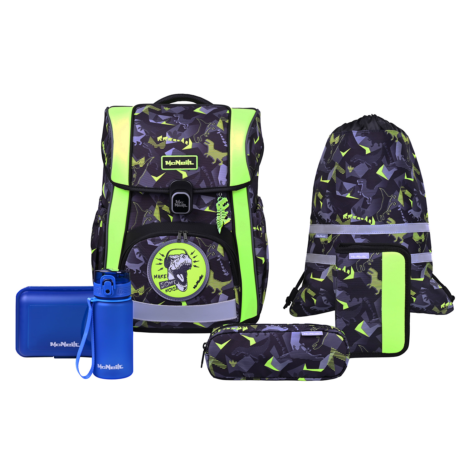 McNeill Bravo Schulranzen-Set 9-teilig-Dinopark