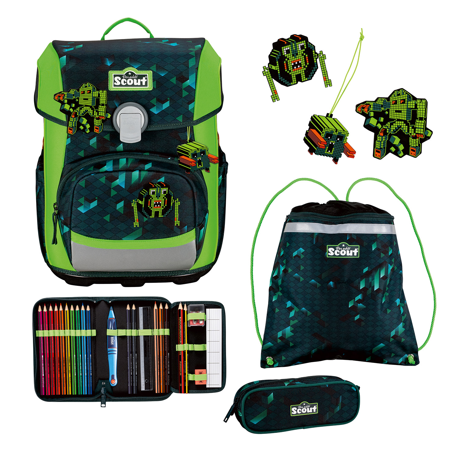 Scout Neo Schulranzen-Set 4-teilig-Cubes