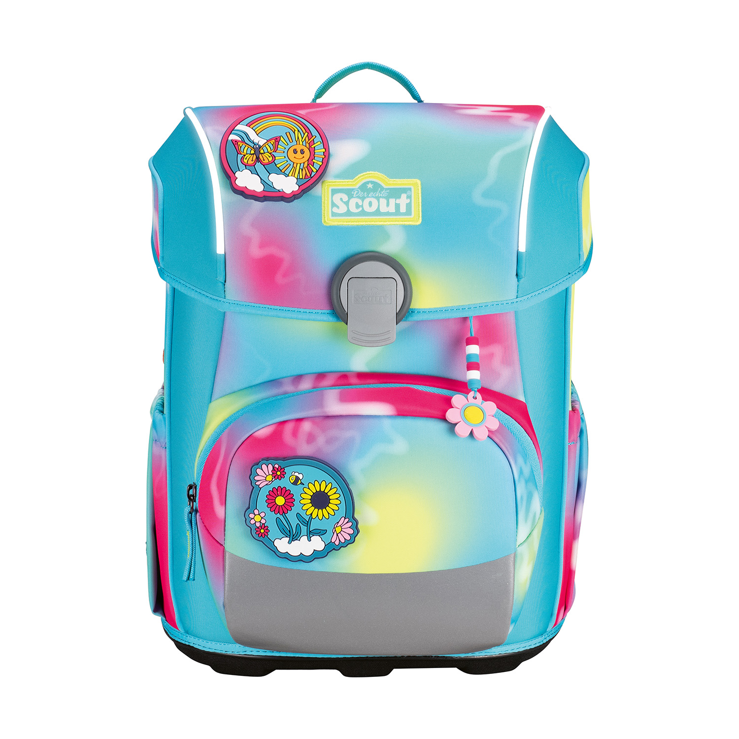Scout Neo Safety Light Schulranzen-Set 4-teilig-Happy Rainbow