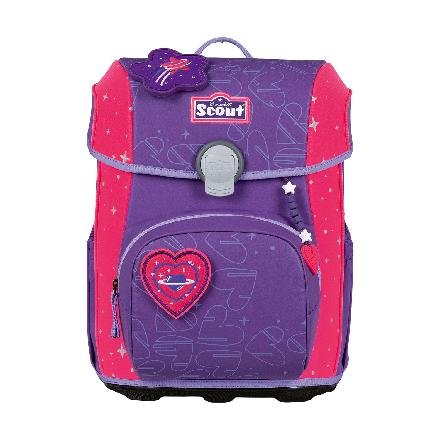 Scout Neo Superflash Extreme Schulranzen Set 4-teilig-Heartbeat