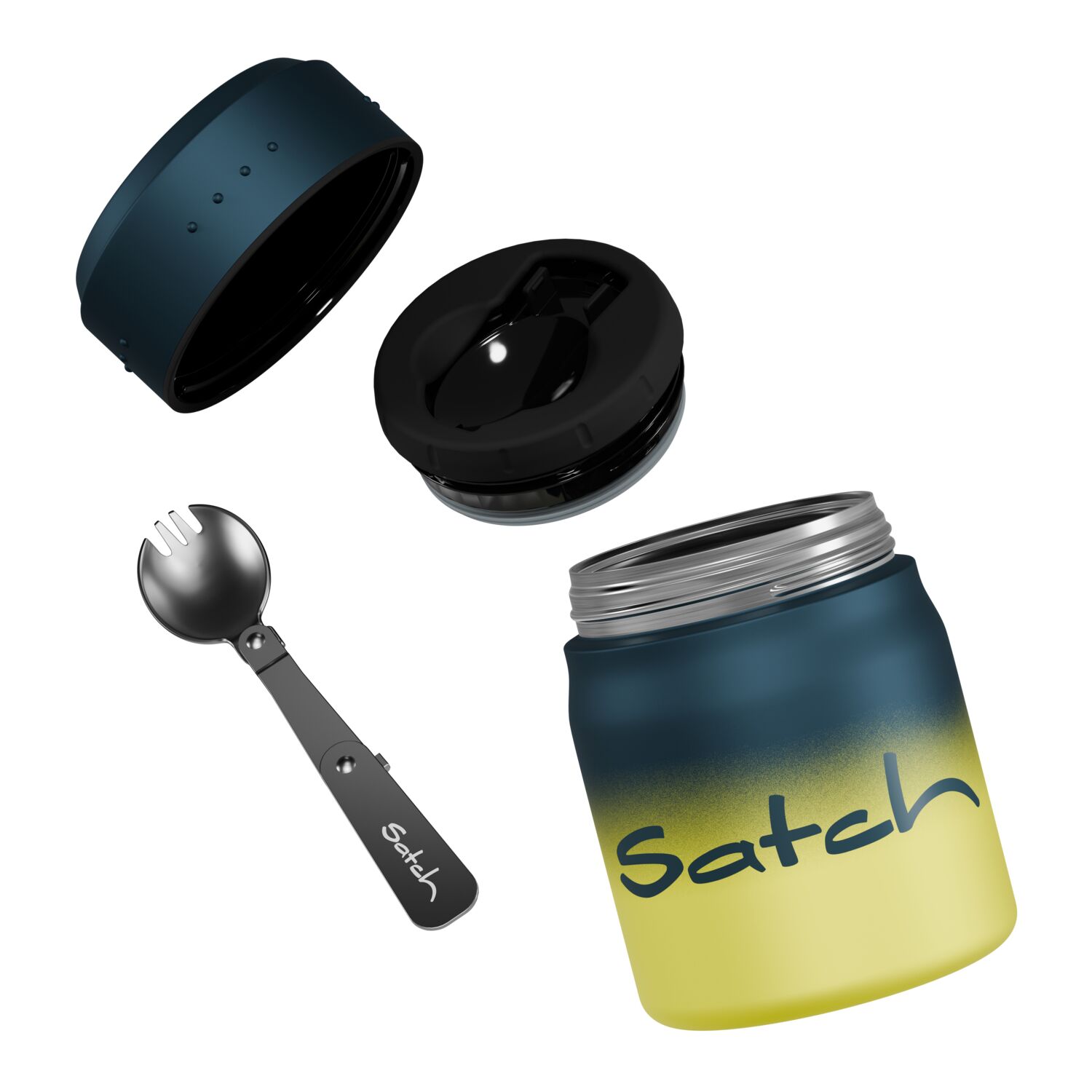 Satch Thermobehälter Lunchbox-Blue Graffiti