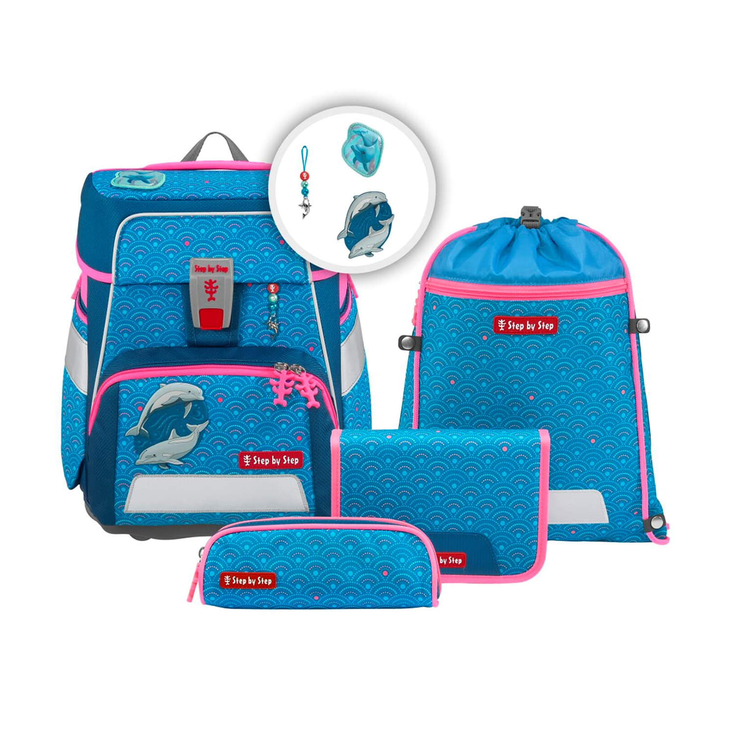 Step by Step Space - Schulranzen-Set 5-teilig-Dolphin Pippa