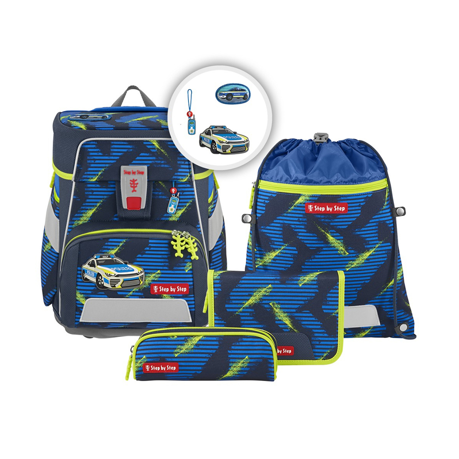 Step by Step Space - Schulranzen-Set 5-teilig-Police Car Cody