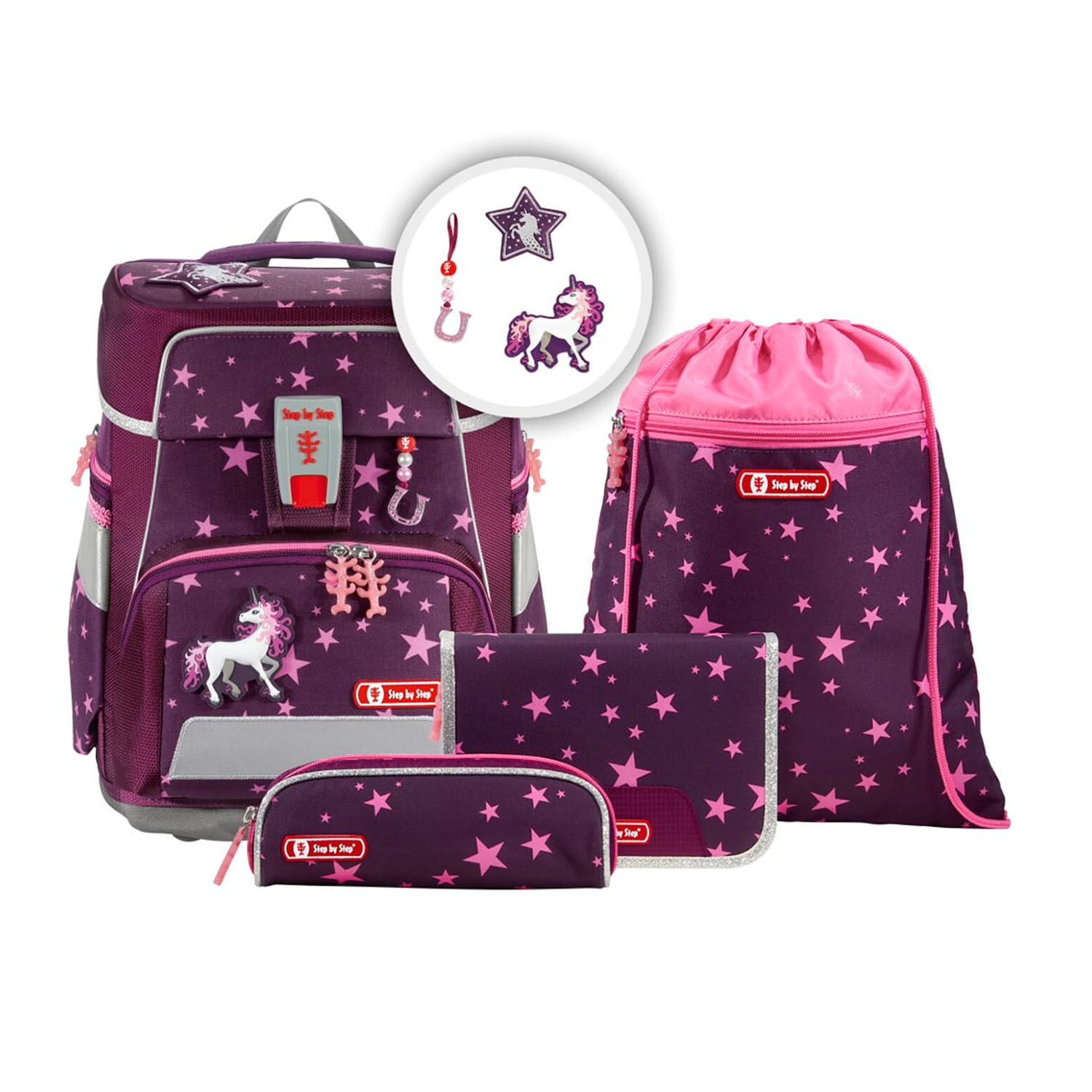 Step by Step Space - Schulranzen-Set 5-teilig-Unicorn Nuala