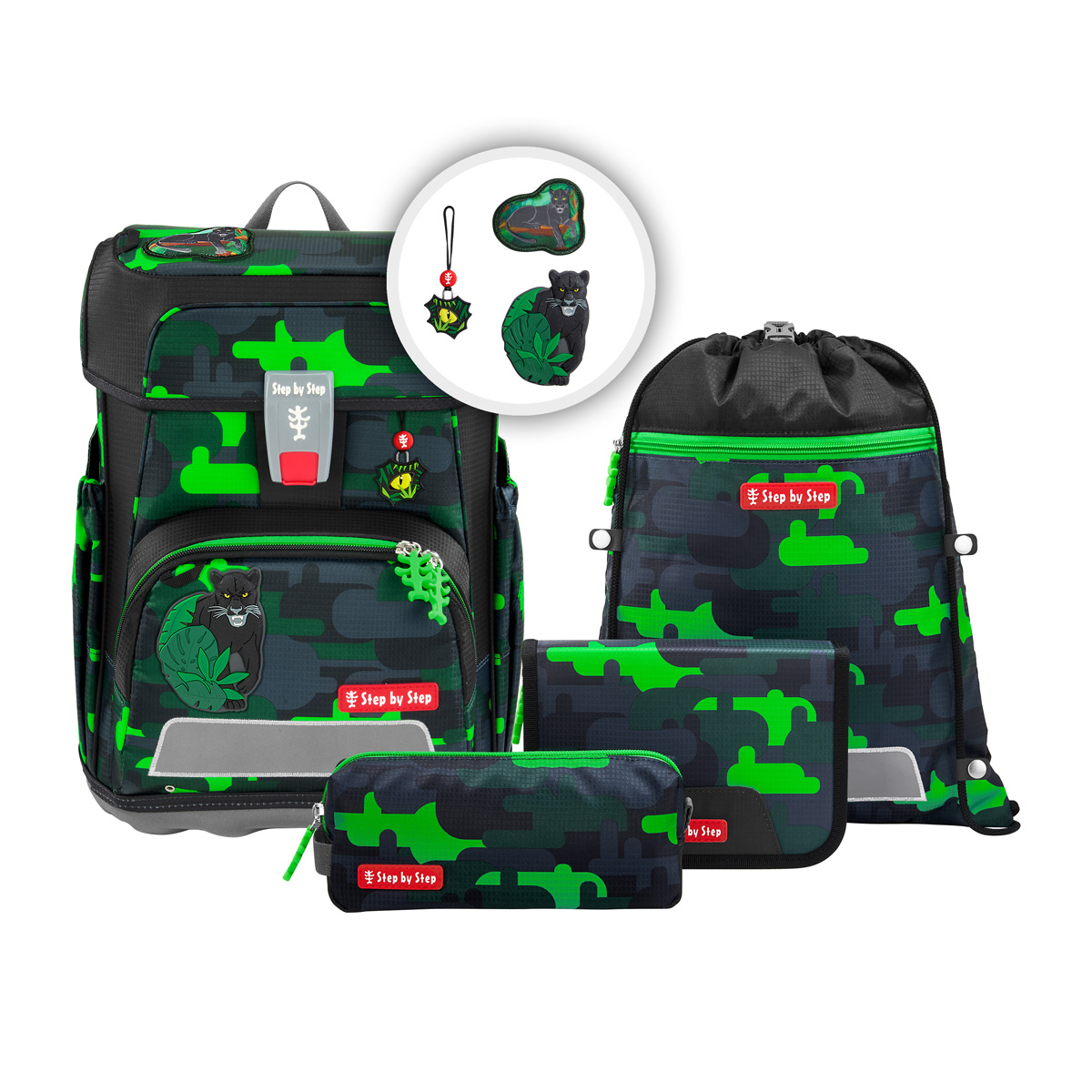 Step by Step Cloud - Schulranzen-Set 5-teilig-Black Cat Chiko