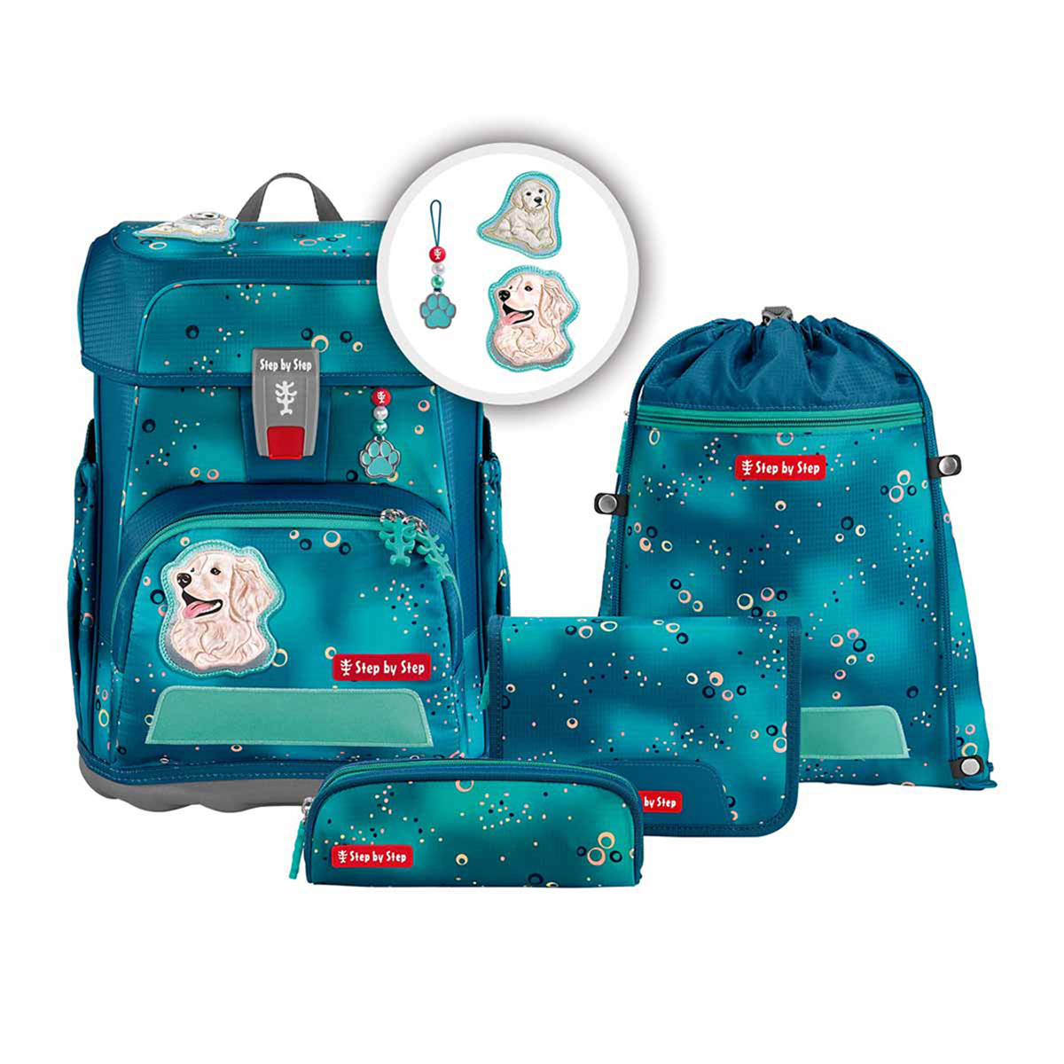 Step by Step Cloud - Schulranzen-Set 5-teilig-Dog Basty