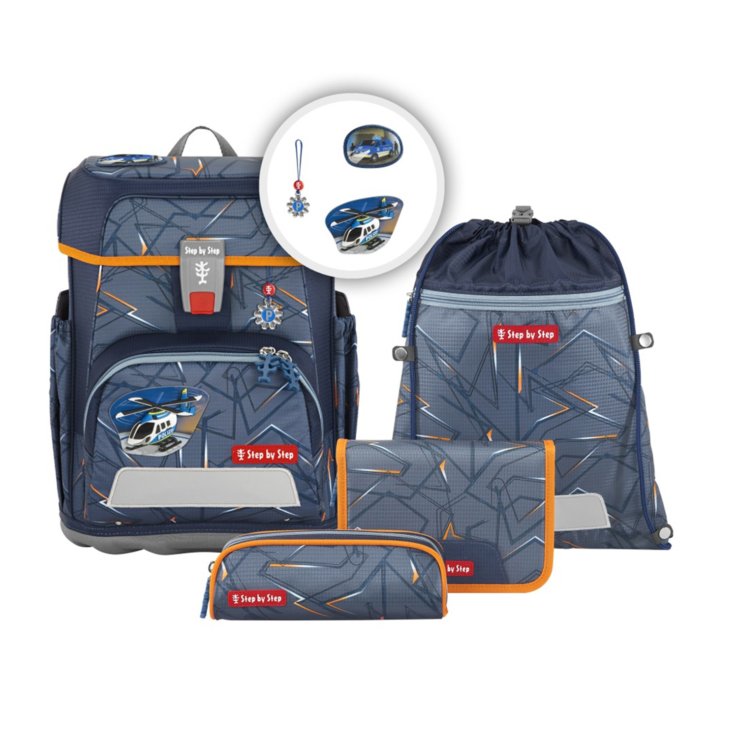Step by Step Cloud - Schulranzen-Set 5-teilig-Helicopter Sam