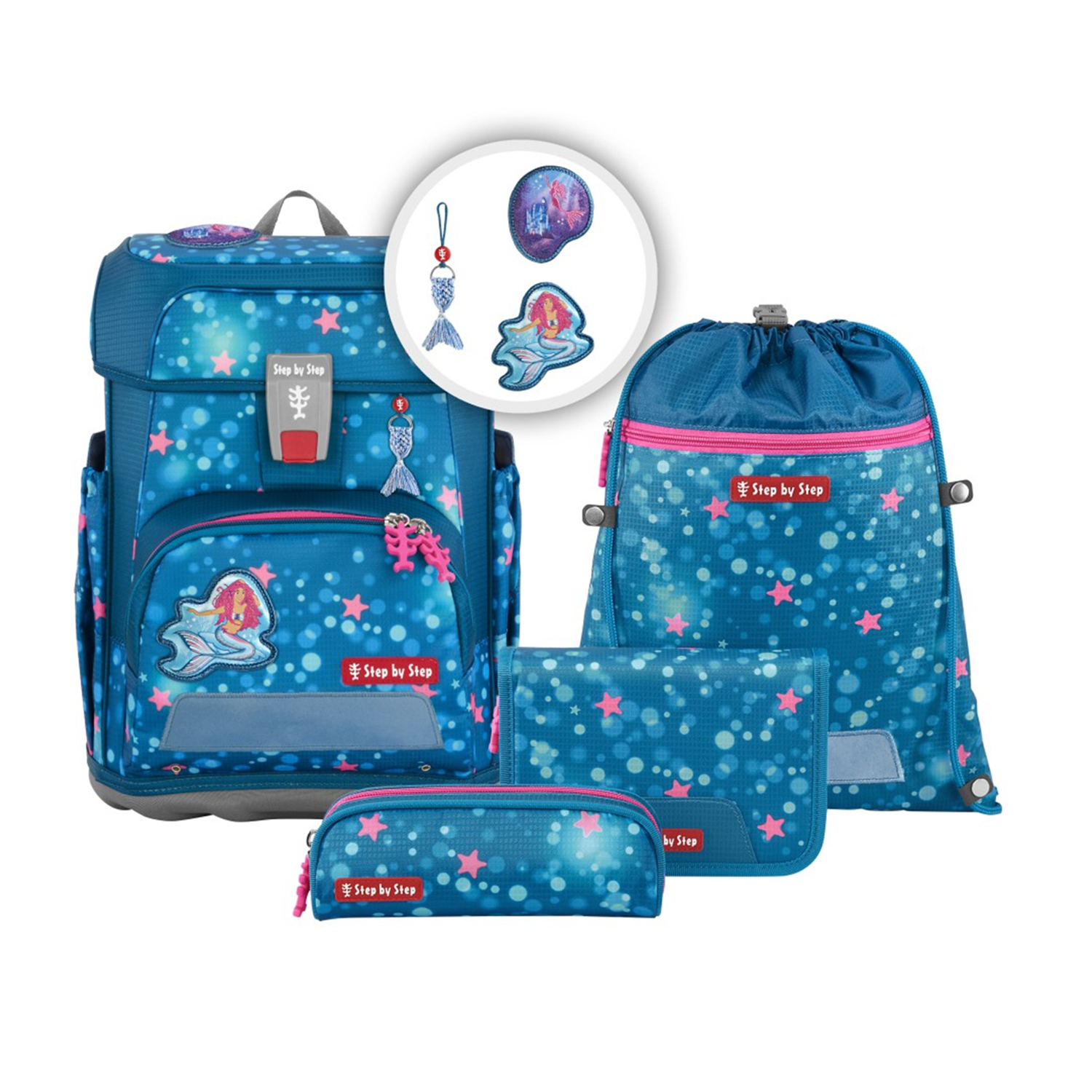 Step by Step Cloud - Schulranzen-Set 5-teilig-Mermaid Lola