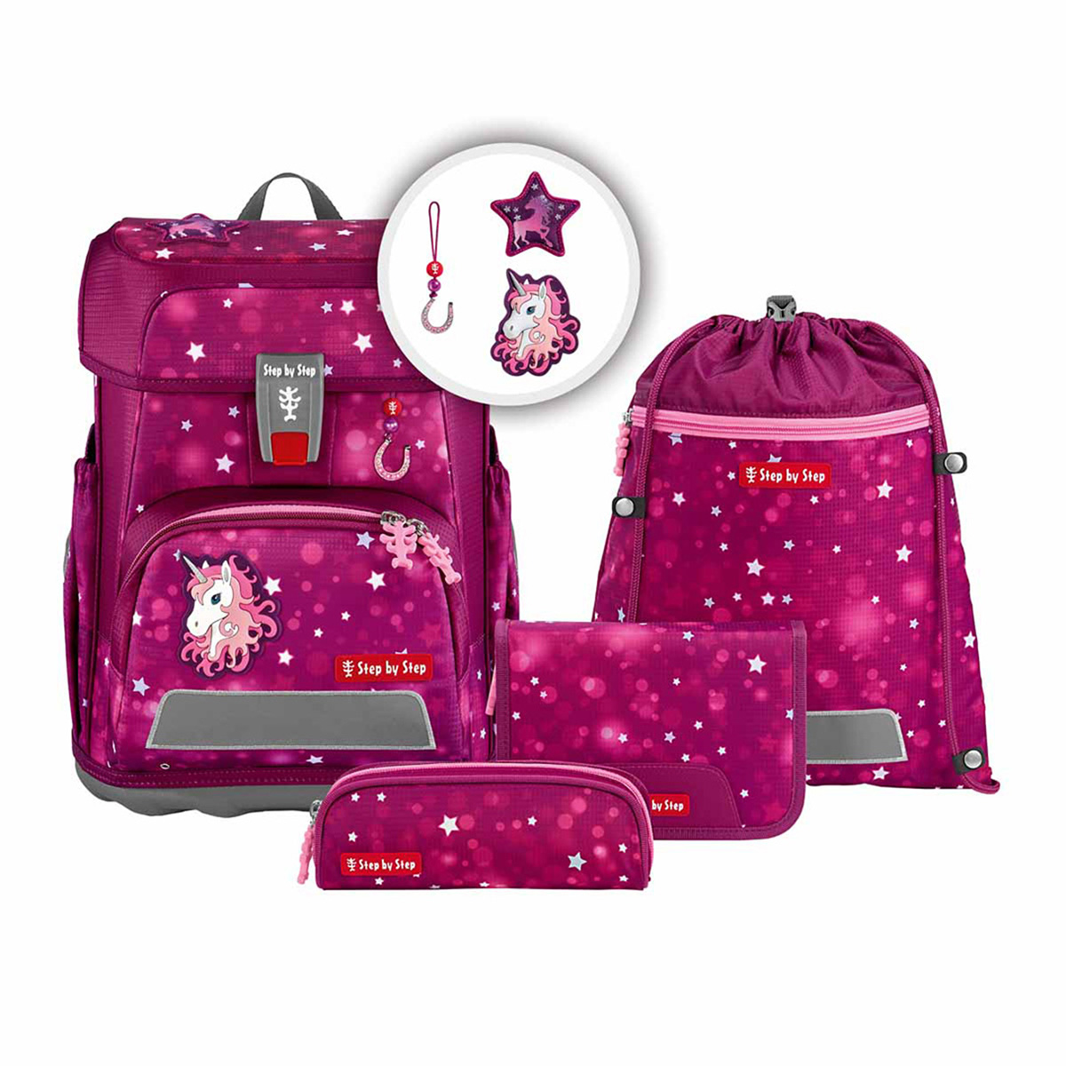 Step by Step Cloud - Schulranzen-Set 5-teilig-Sweet Unicorn Nuala