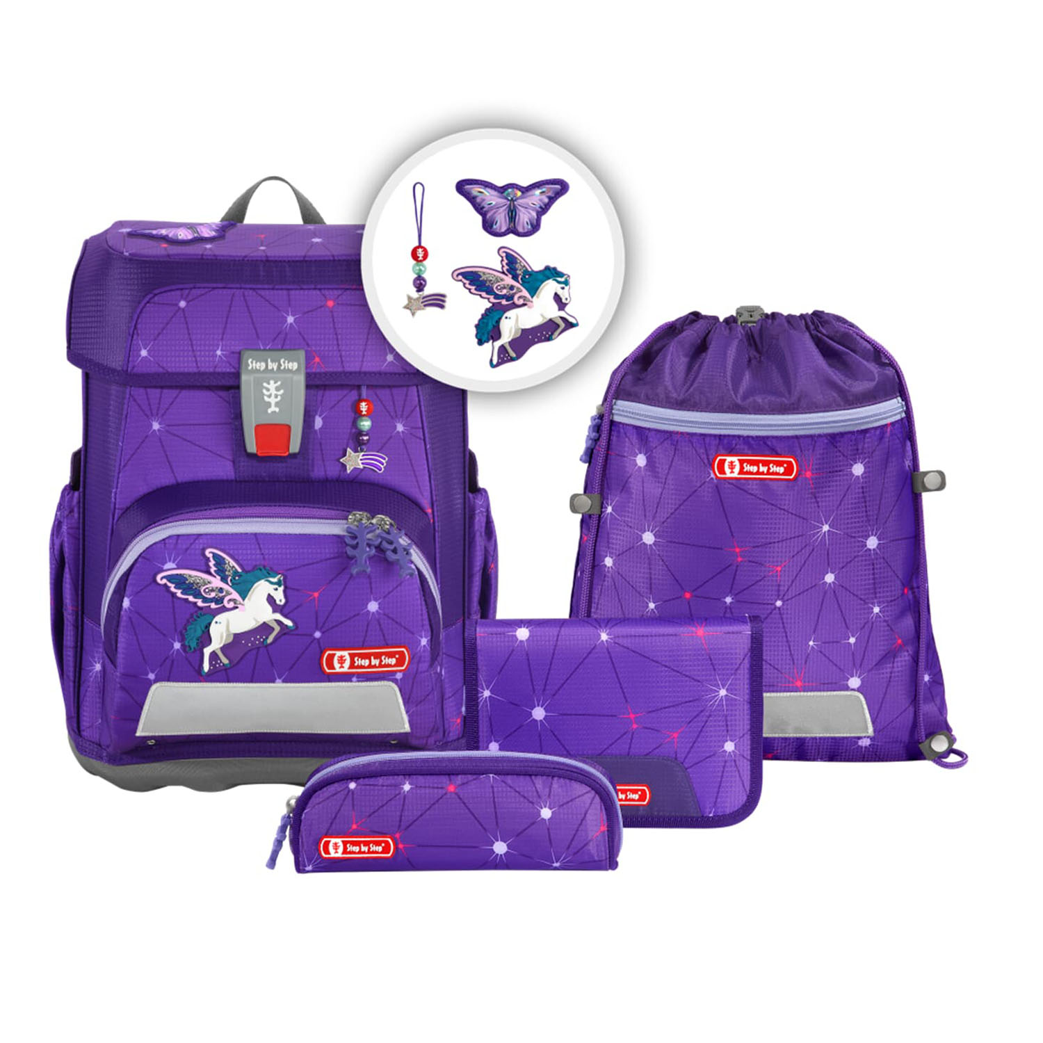 Step by Step Cloud - Schulranzen-Set 5-teilig-Dreamy Pegasus