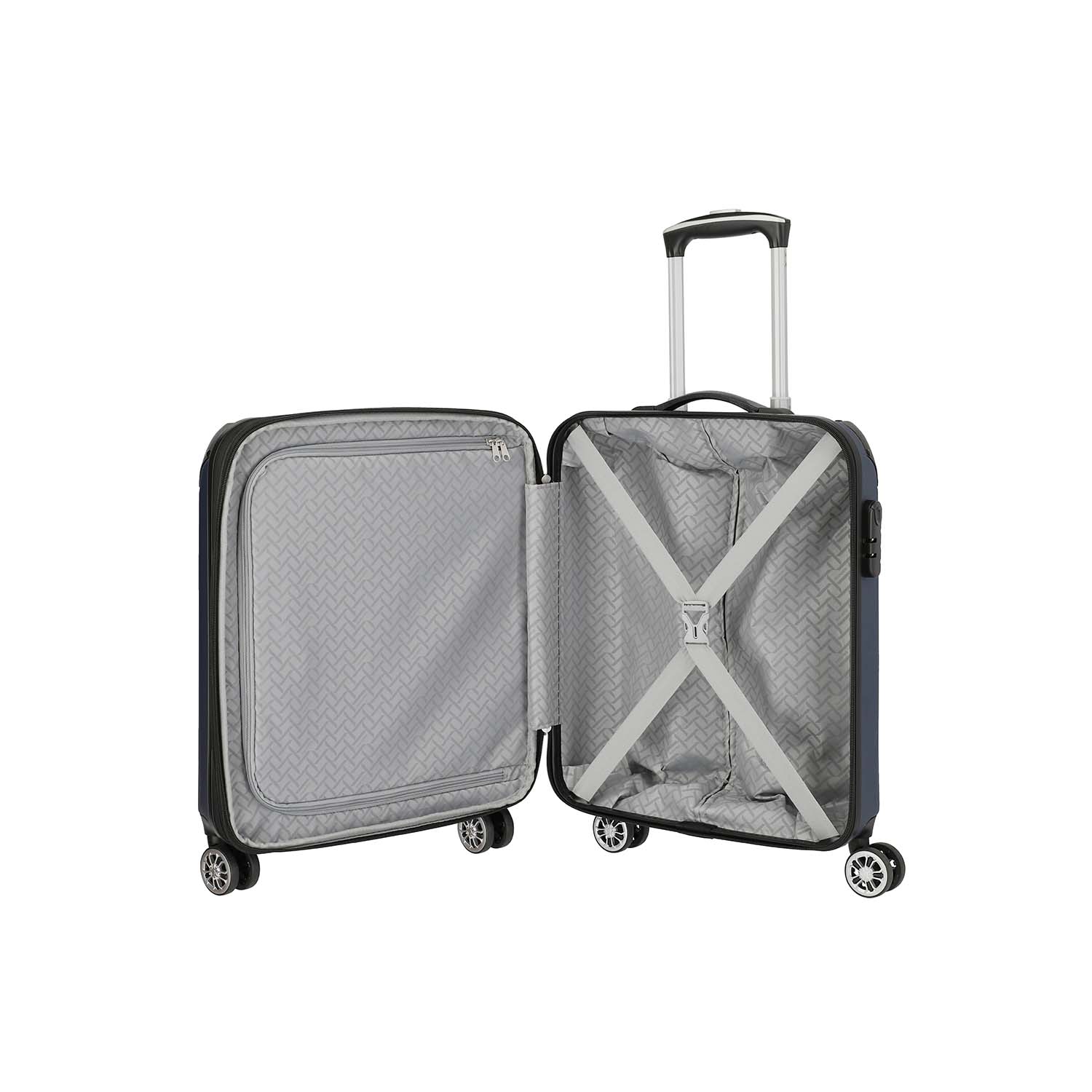 Travelite City 4-Rollen Bordtrolley S EXP-Marine
